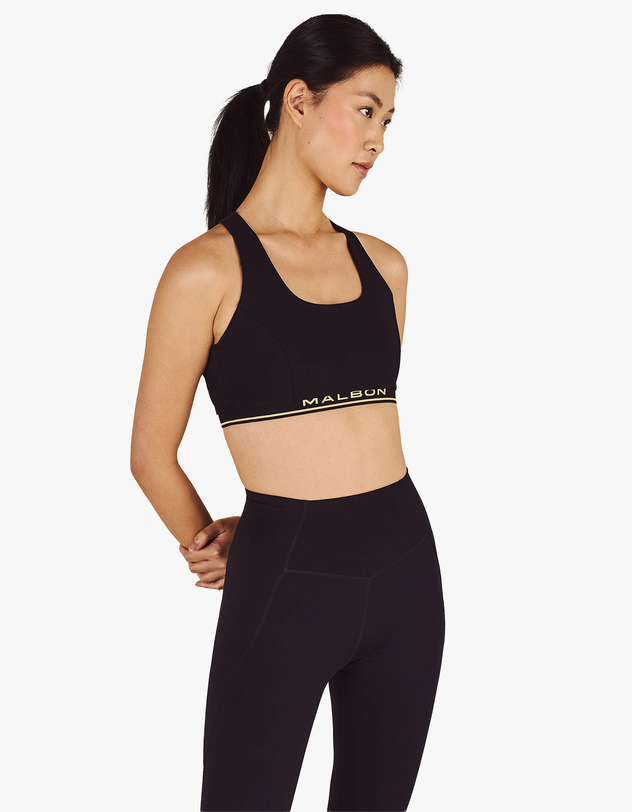 Gabriella Scoop Bra Top - Black