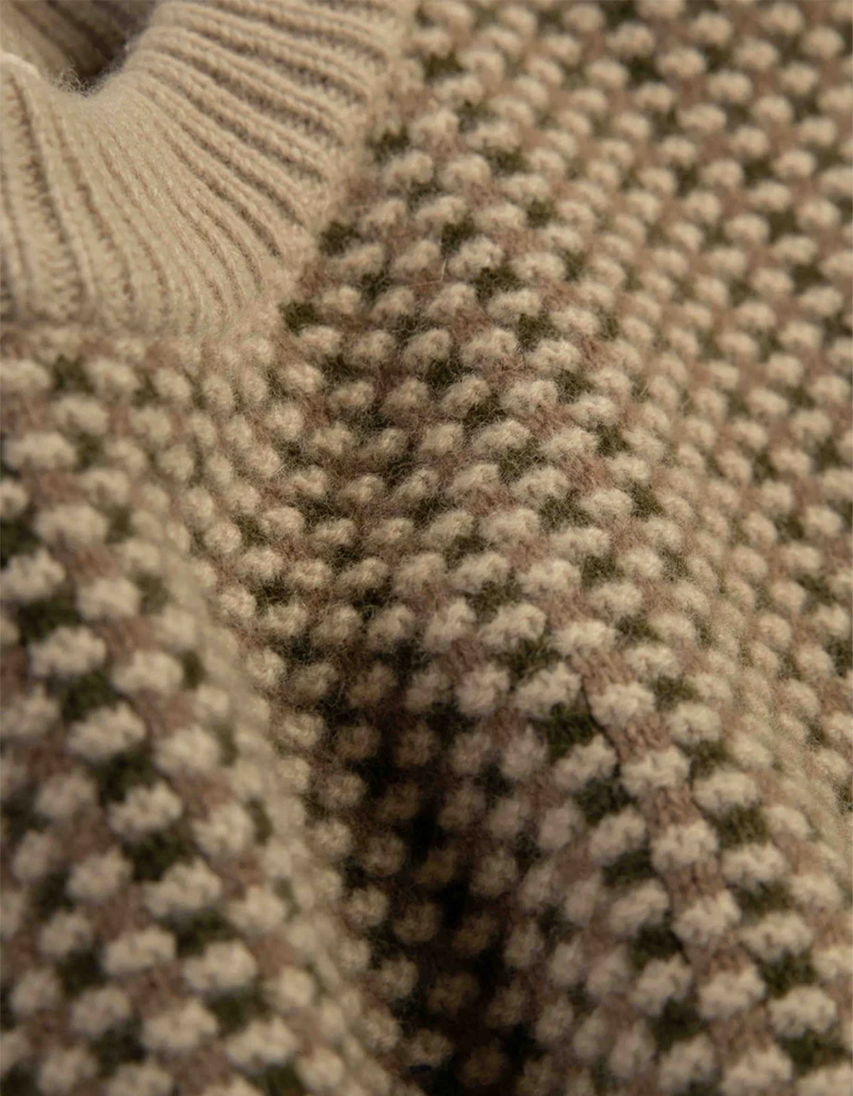 Merino Cable Knit - Brown Multi