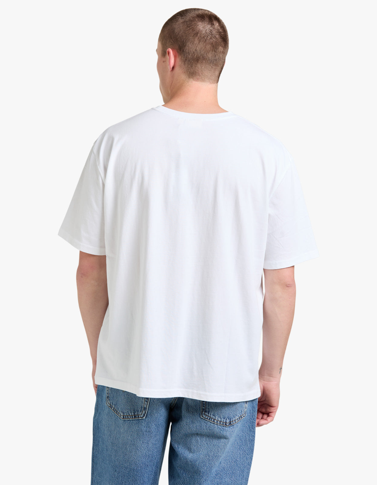 Boxy Serif Tee - White