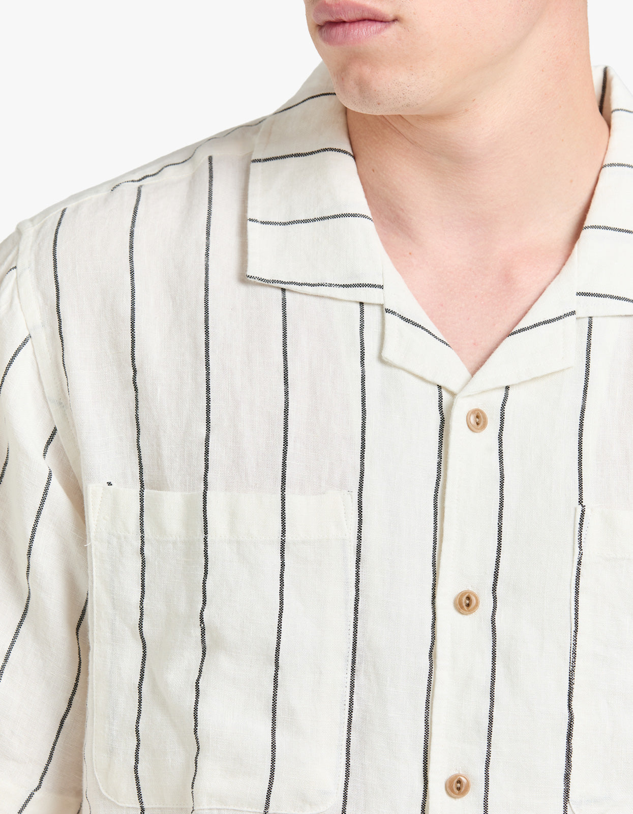 Linen Stripe Shirt - White Multi