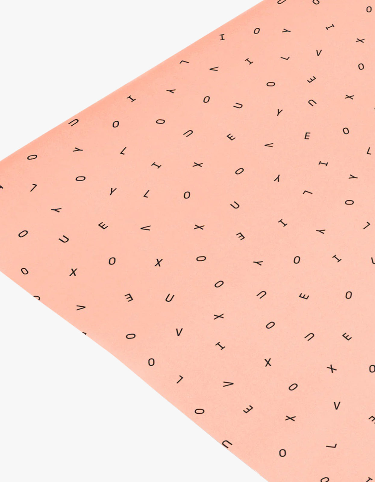 Love You Wrapping Paper - Orange Neon / Black