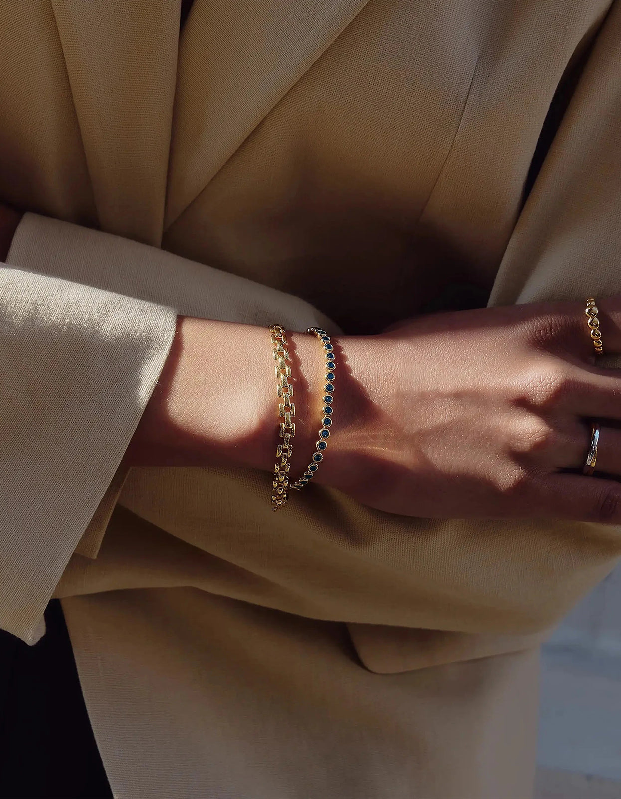 Timepiece Link Chain Bracelet - Gold