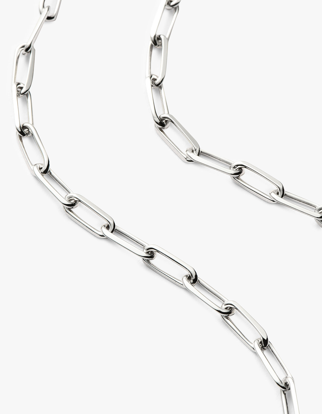 Mini Paperclip Necklace - Silver