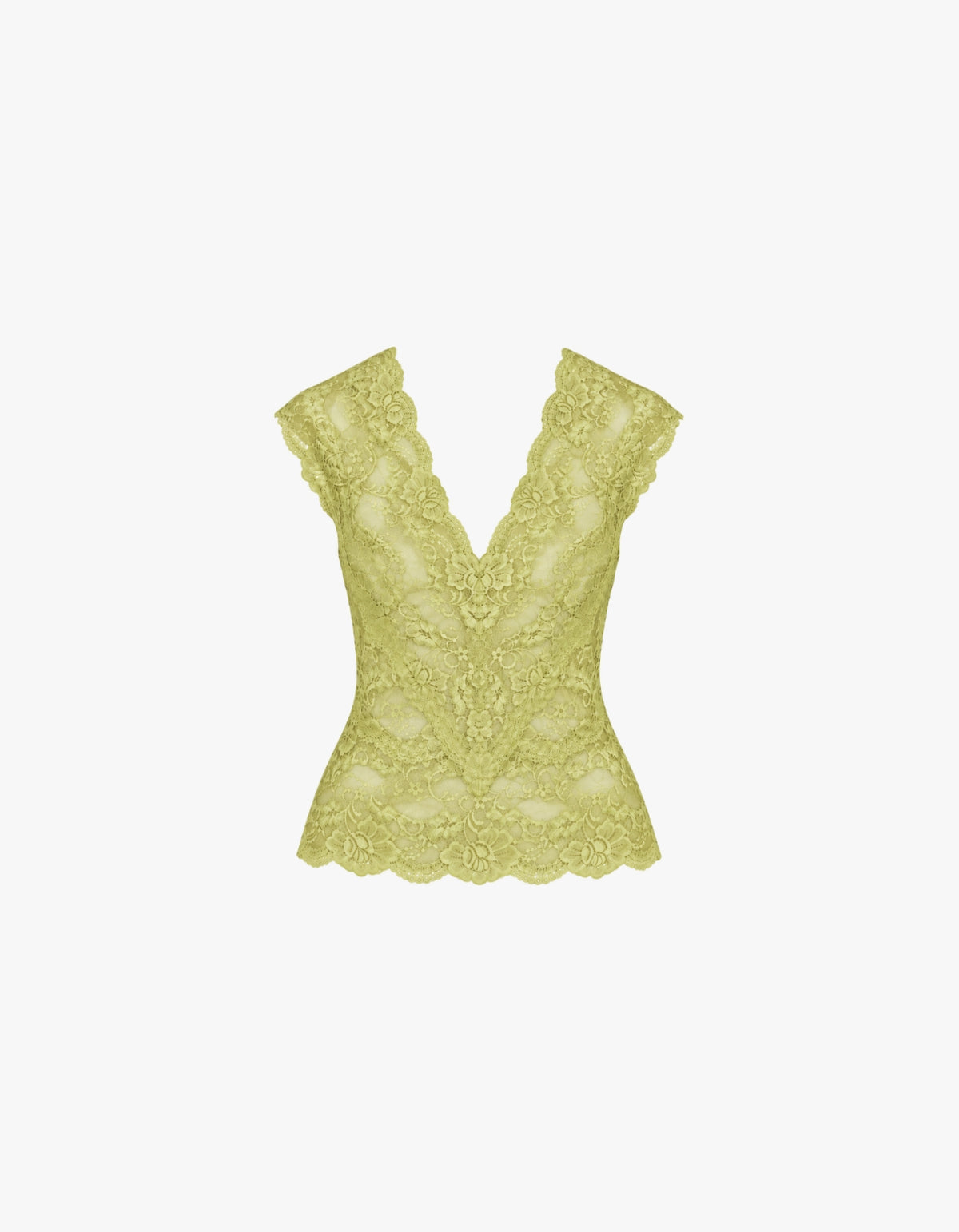 Lace Top - Chartreuse