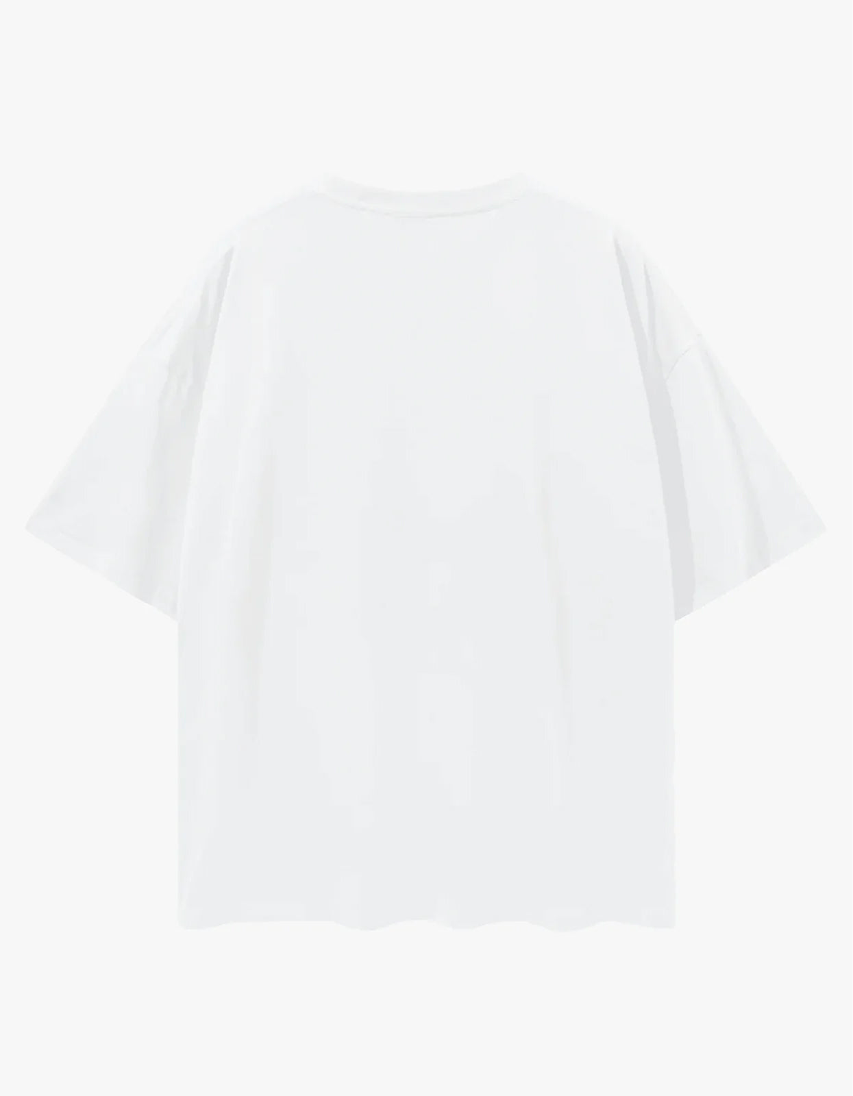 Burgundy Hearts Club Oversize Tee - White
