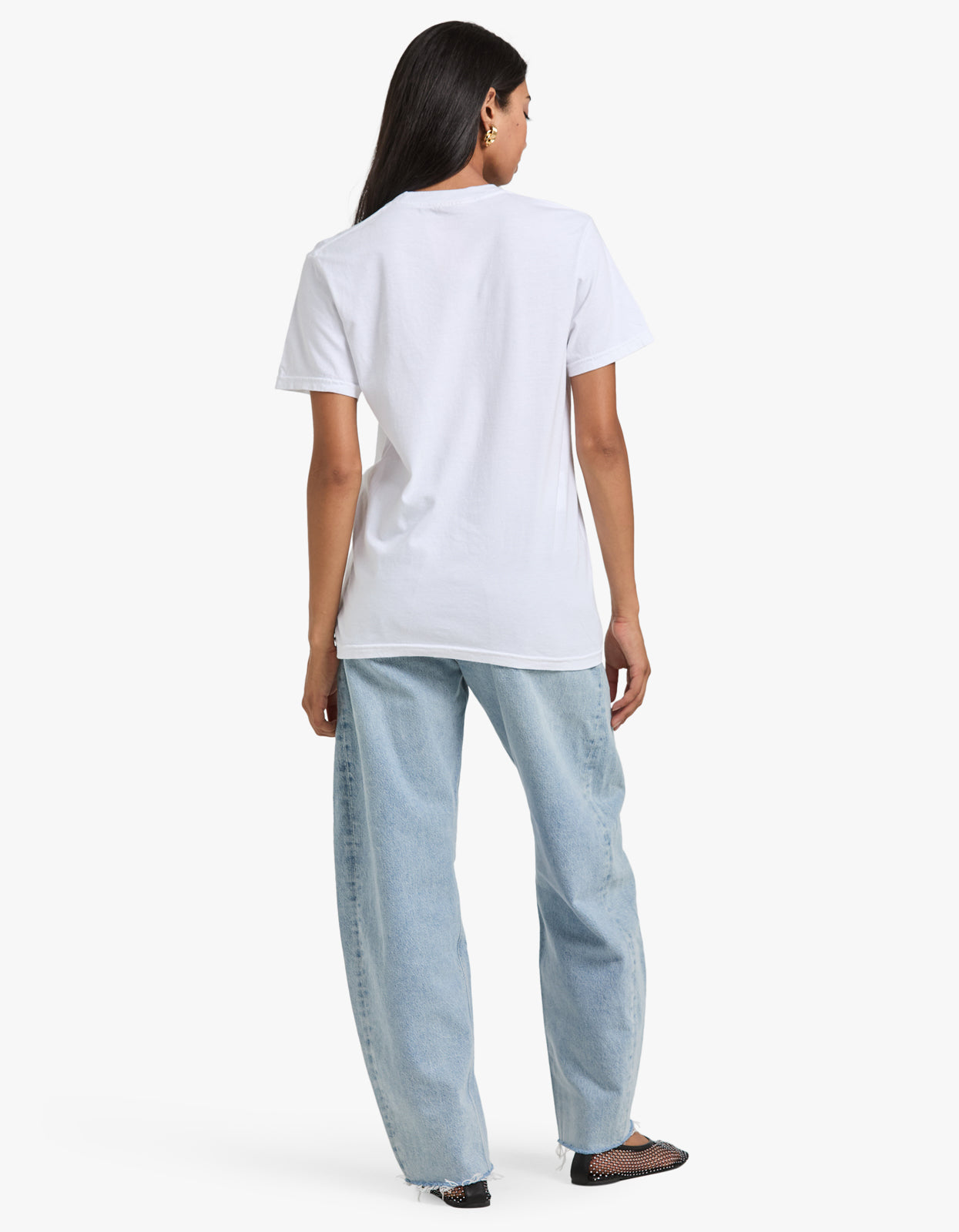 Copacabana Tropical Full Length Tee - White