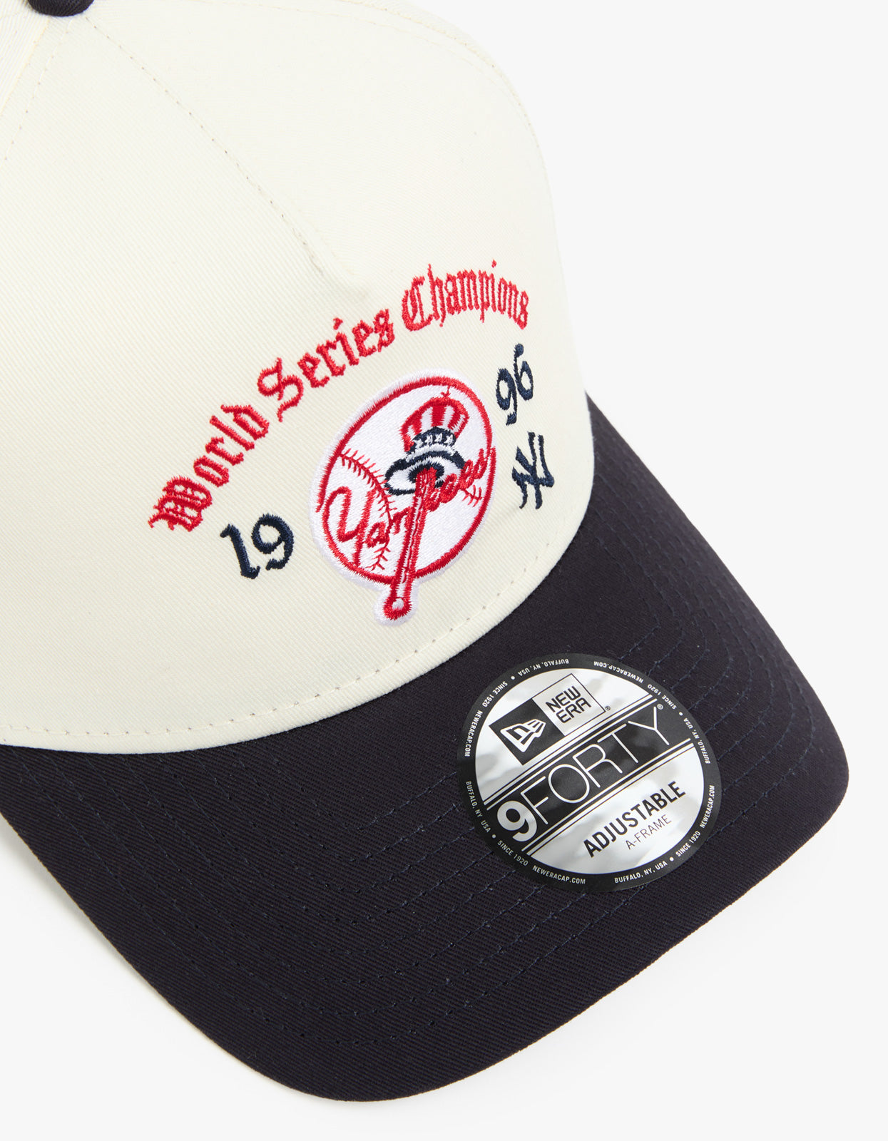 New York Yankees Old English World Series 9FORTY A Frame Cap - White