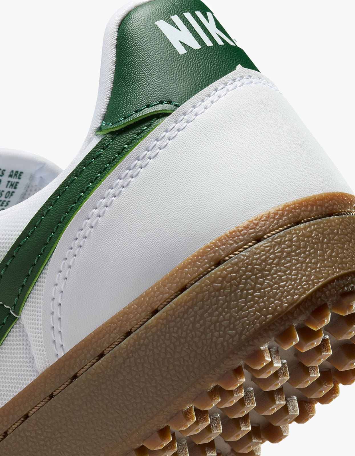 Womens Nike Field General Sneakers - White/Gorge Green-Gum Dark Brown