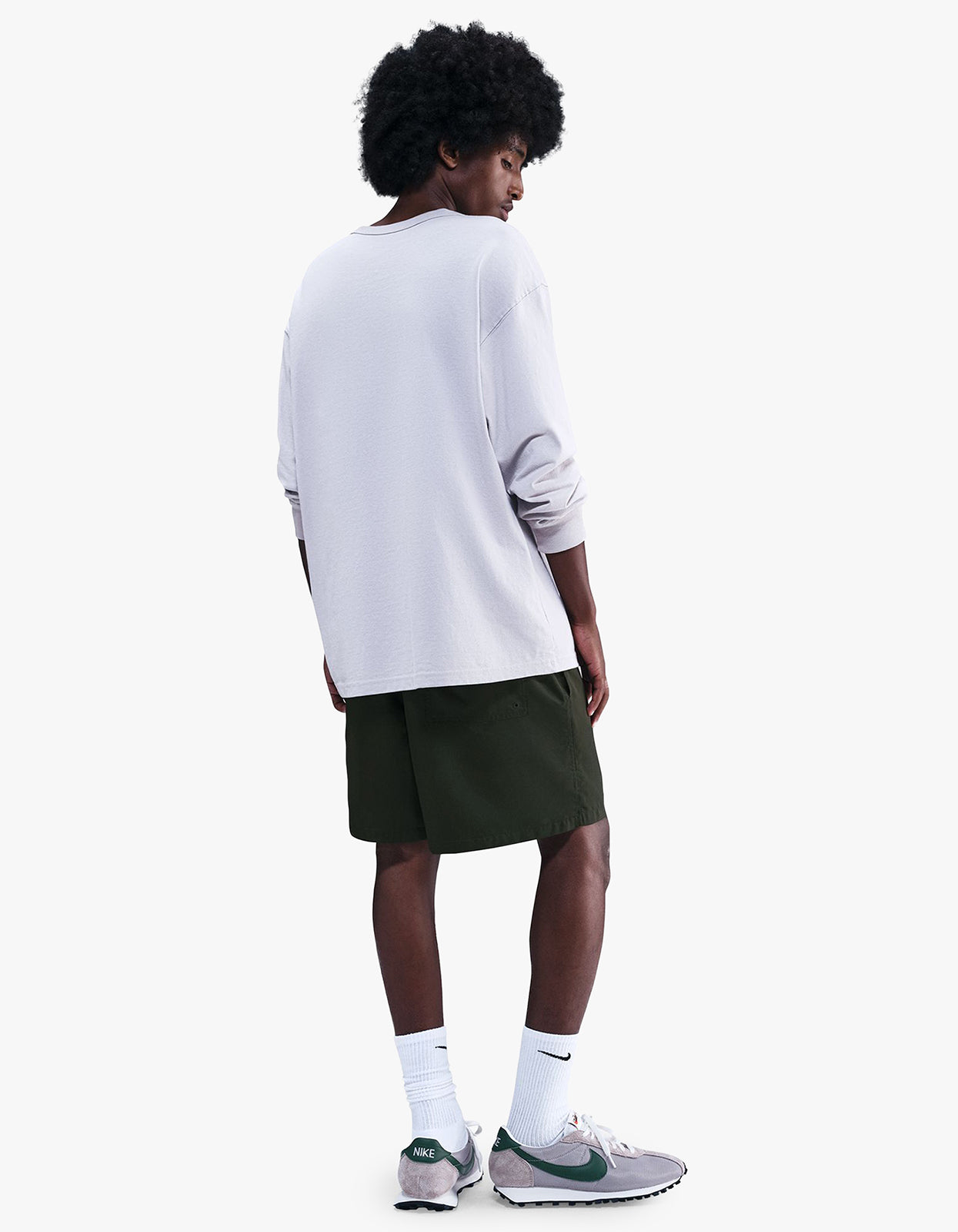 Mens Woven Flow Shorts - Sequoia/White