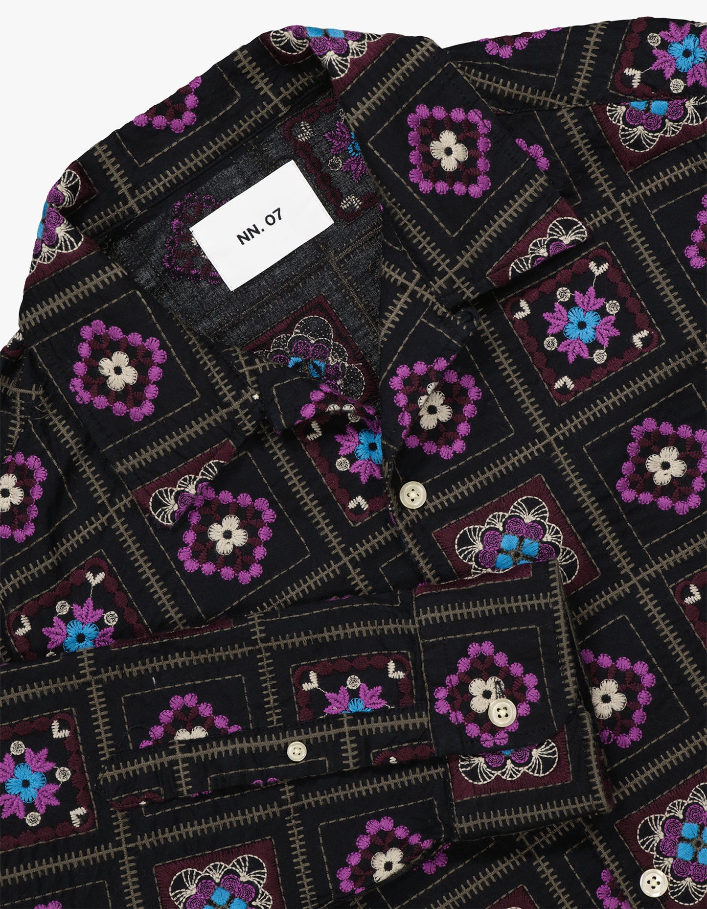 Julio L/S NO PKT Overshirt 5535 - Black Multi