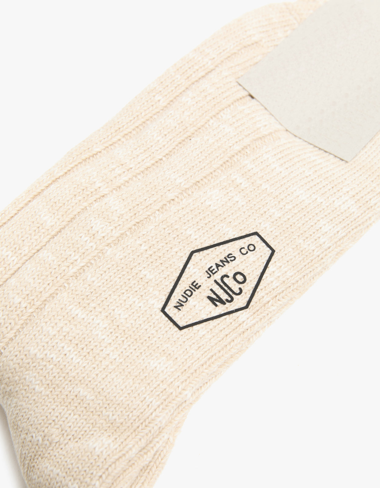 Men Broad Rib Socks - Ecru