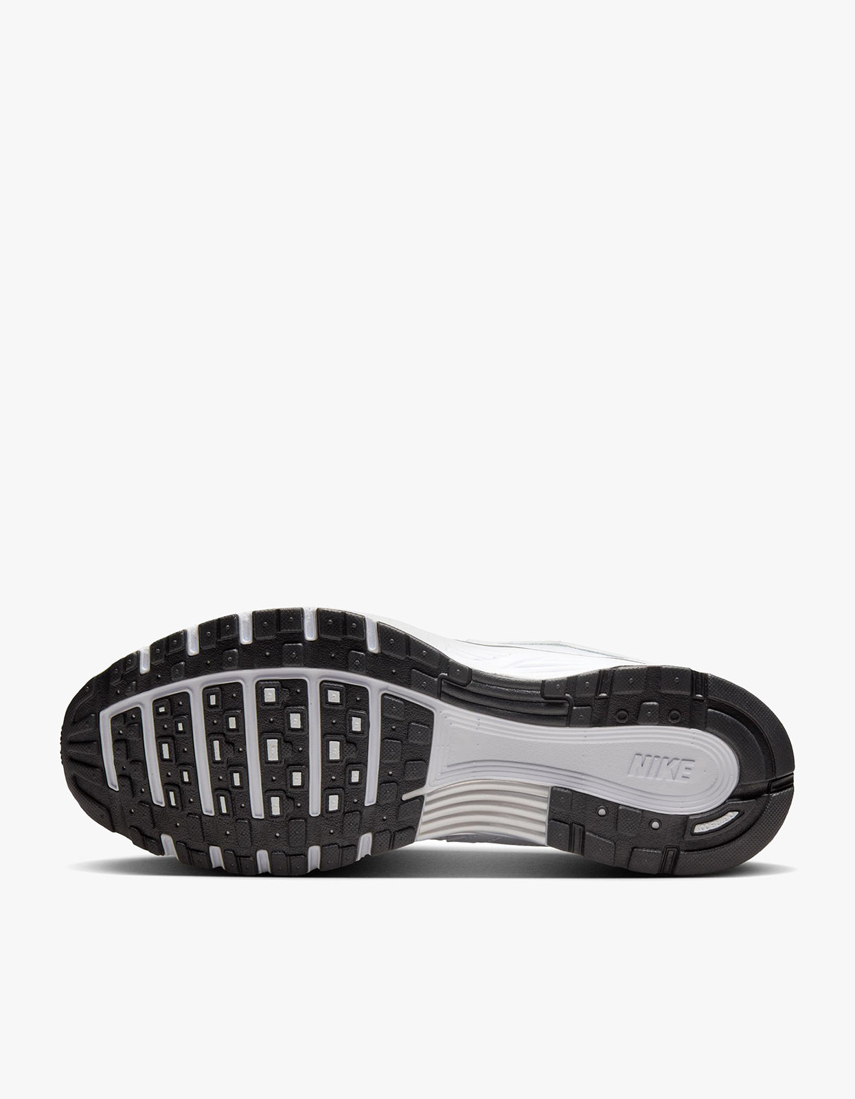 Mens Nike P-6000 - White/Black/Metallic Silver/Black