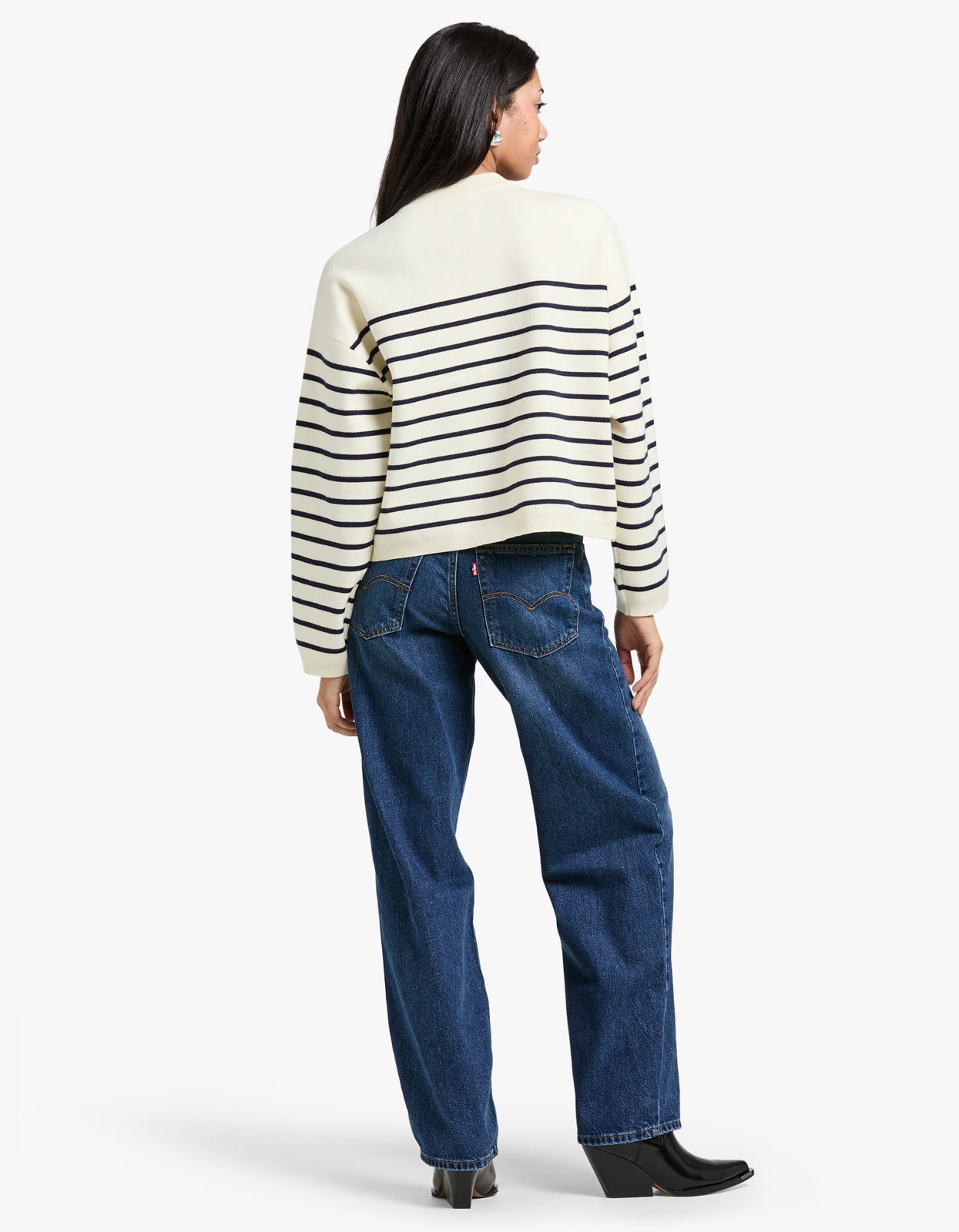 Marta Sweater - Navy Breton