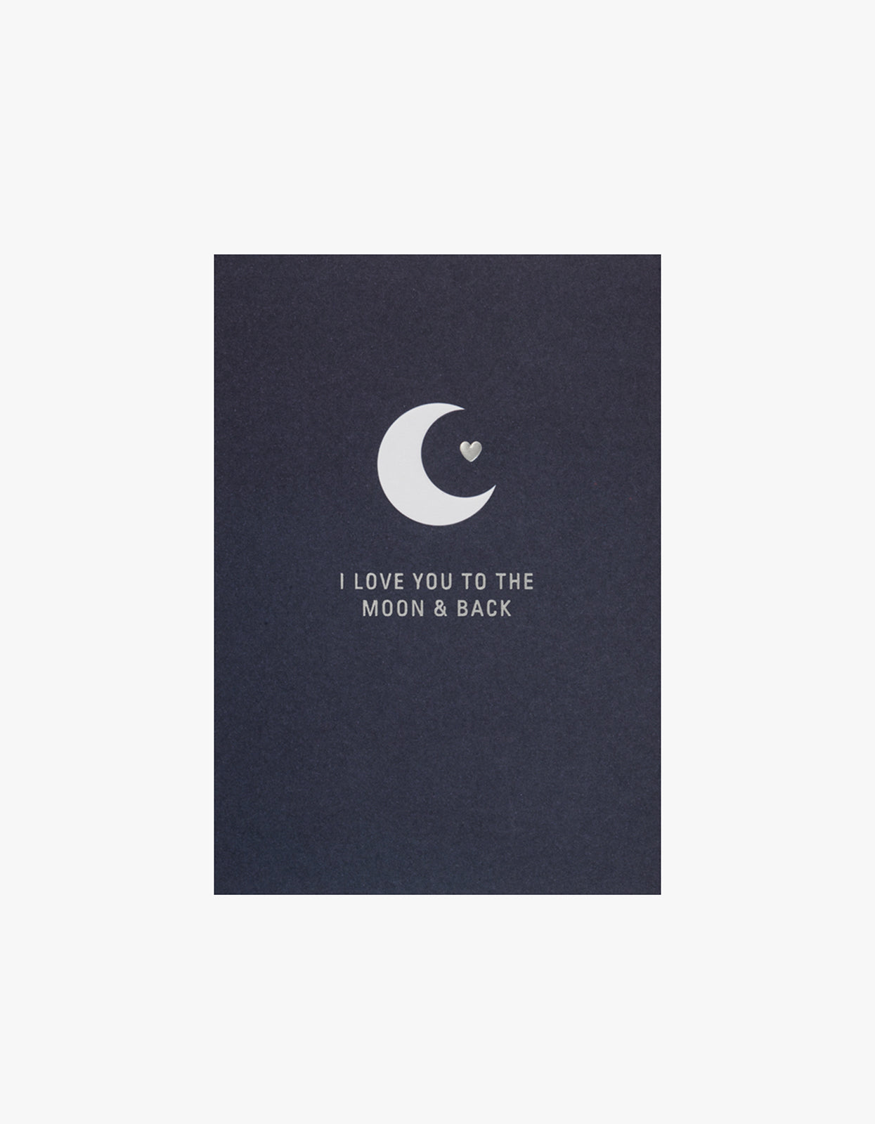 To The Moon And Back Card - Black