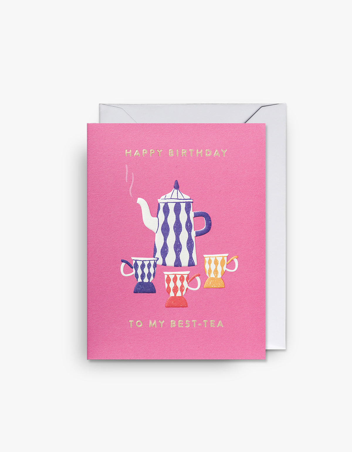 Happy Birthday To My Best Tea Card - Pink