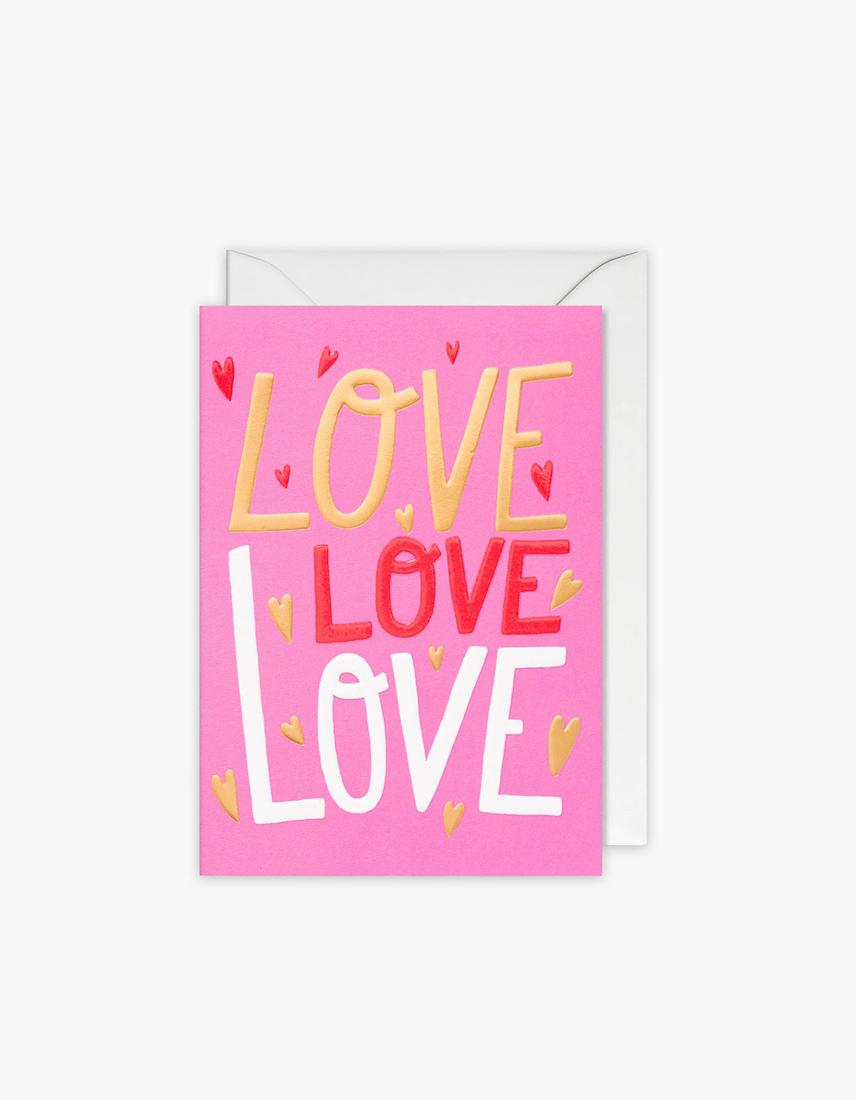 Love Love Love Card - Pink