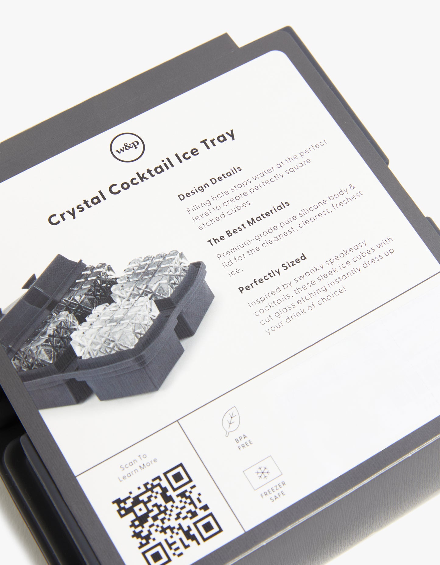 Cocktail Ice Tray Etched - Charcoal