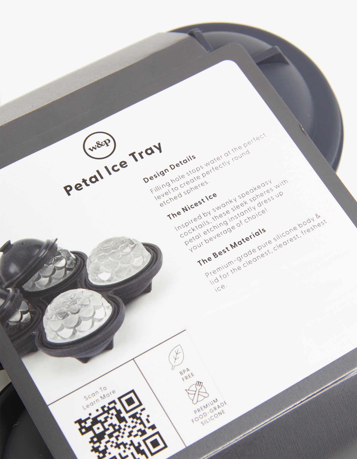 Cocktail Ice Tray Petal - Charcoal