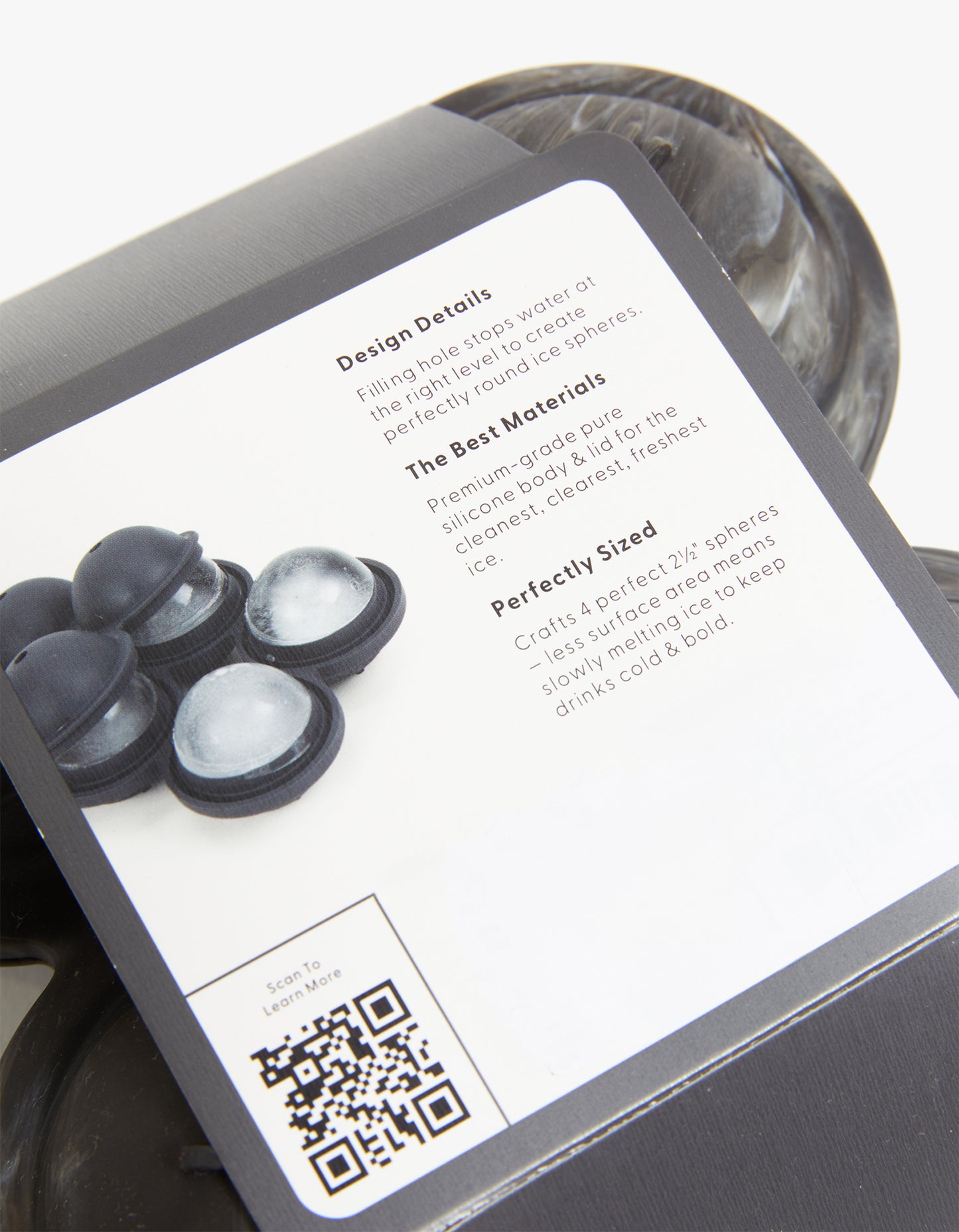 Sphere Ice Mold - Marble Black