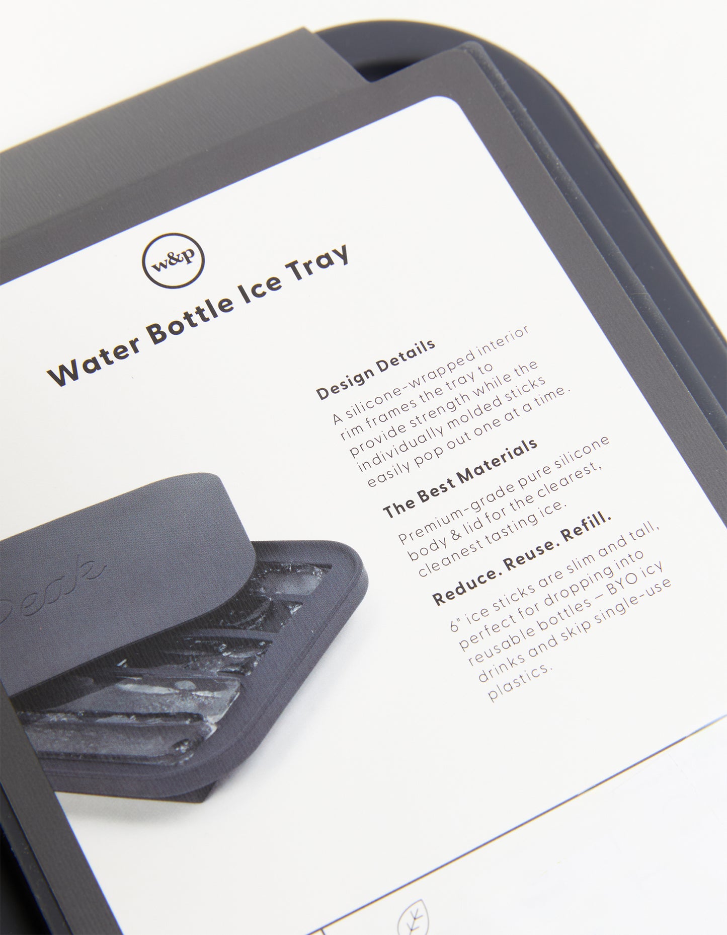 Water Bottle Ice Tray - Charcoal