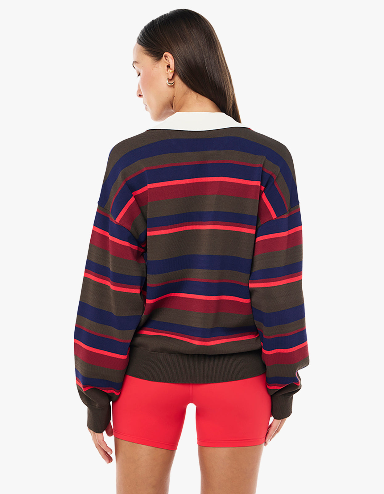 Retreat Stripe Collar Knit - Strawberry Stripe