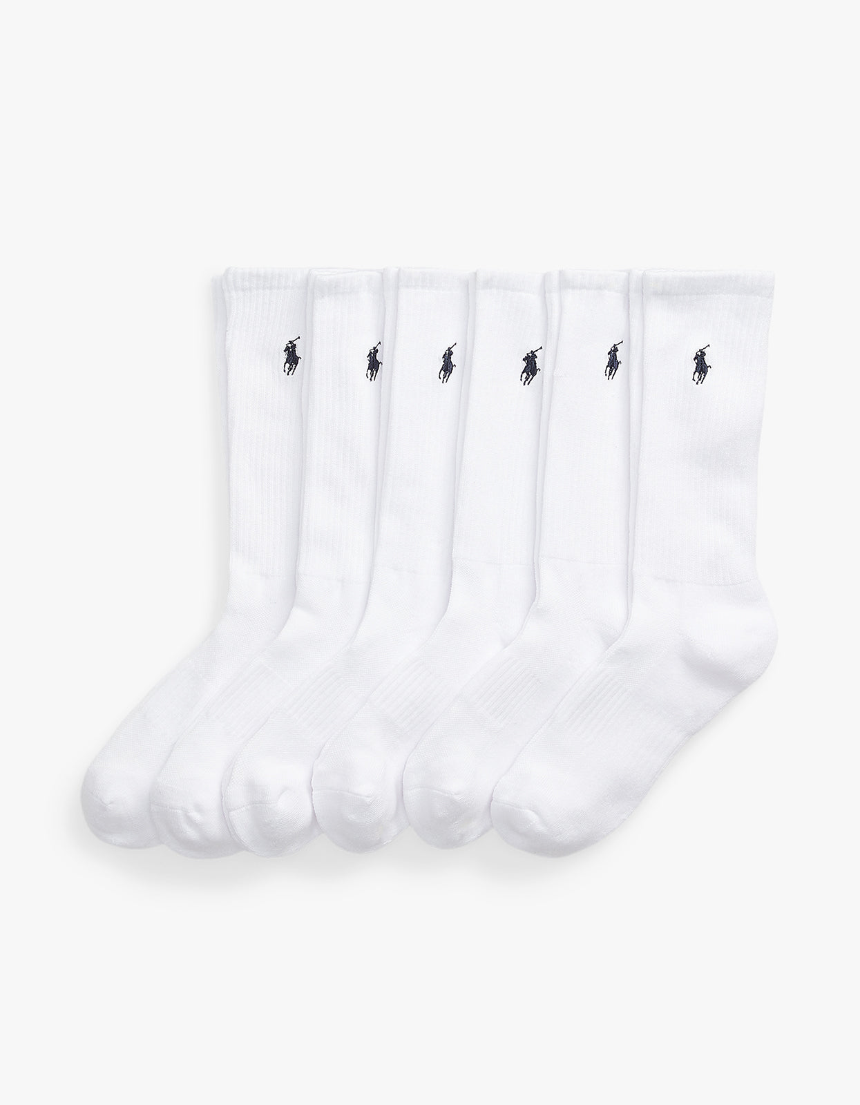 Cotton Blend Crew Sock 6-Pack - White