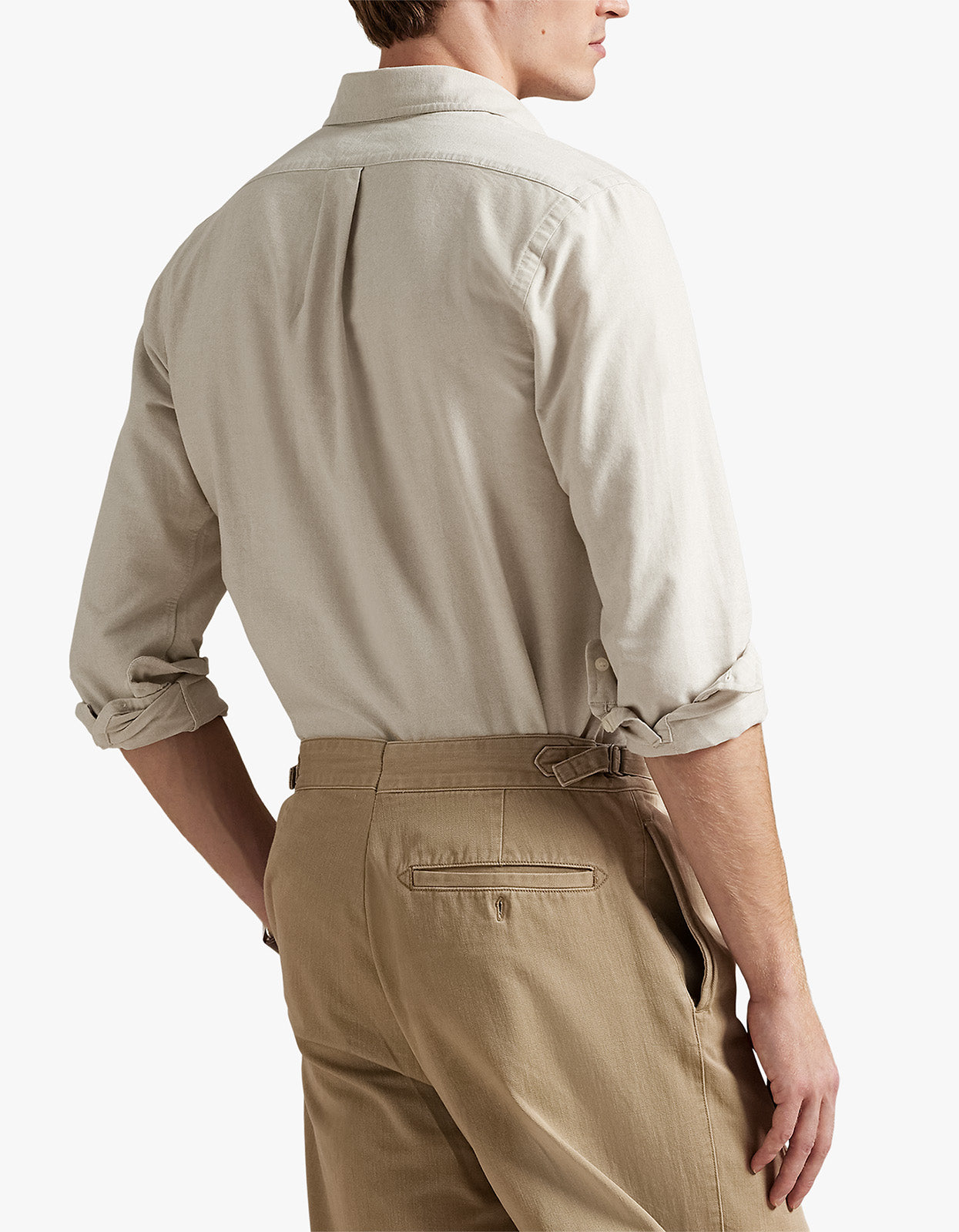 Custom Fit Long Sleeve Sport Shirt - Coastal Beige