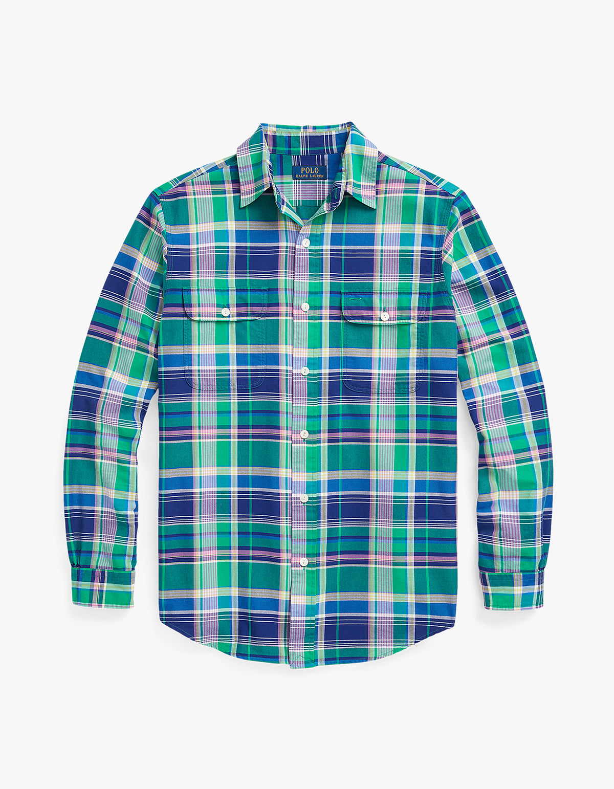 Custom Fit Long Sleeve Sport Shirt 6273 Green/Navy Multi – Superette