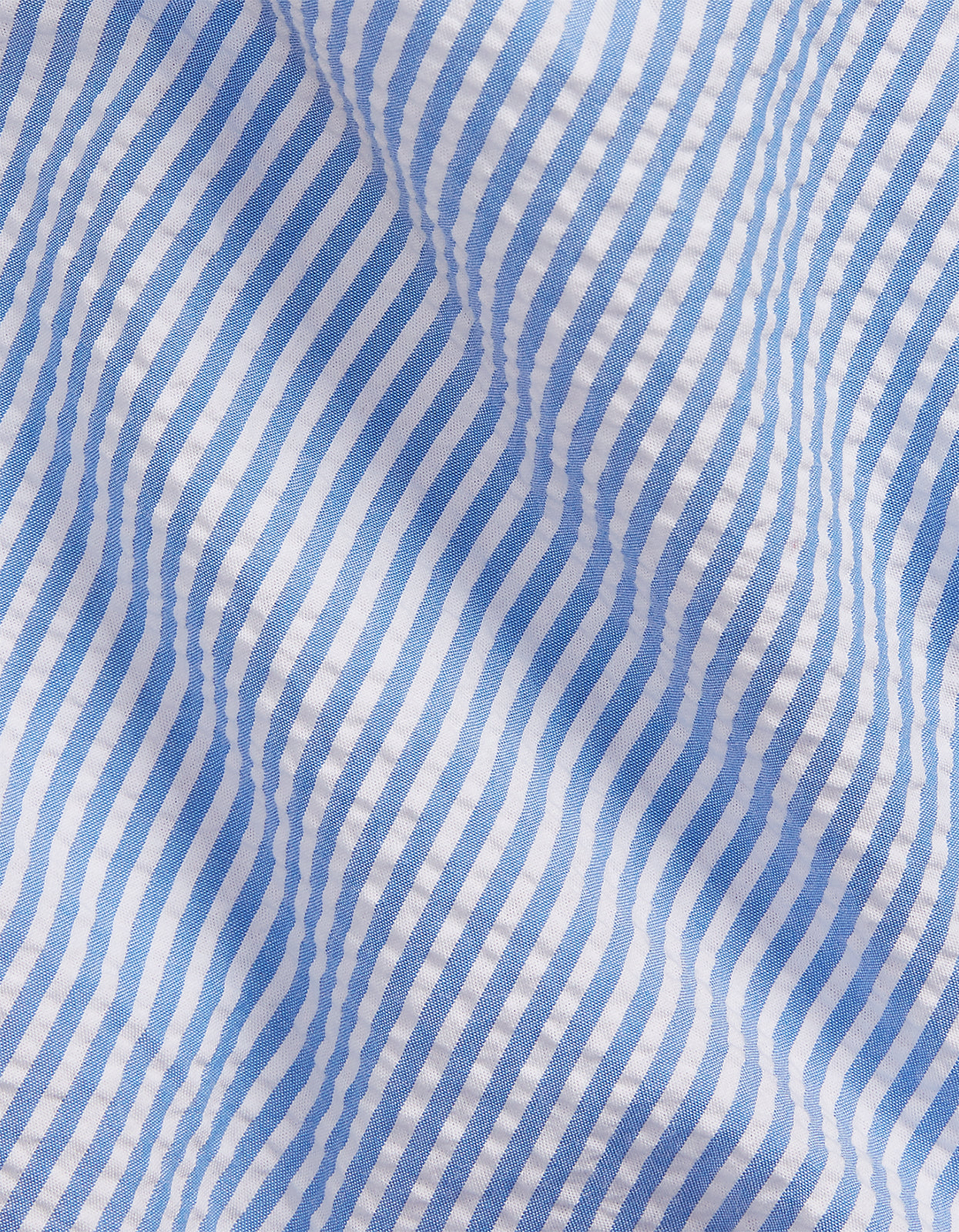 Custom Fit Seersucker Shirt - 2604A Blue/White