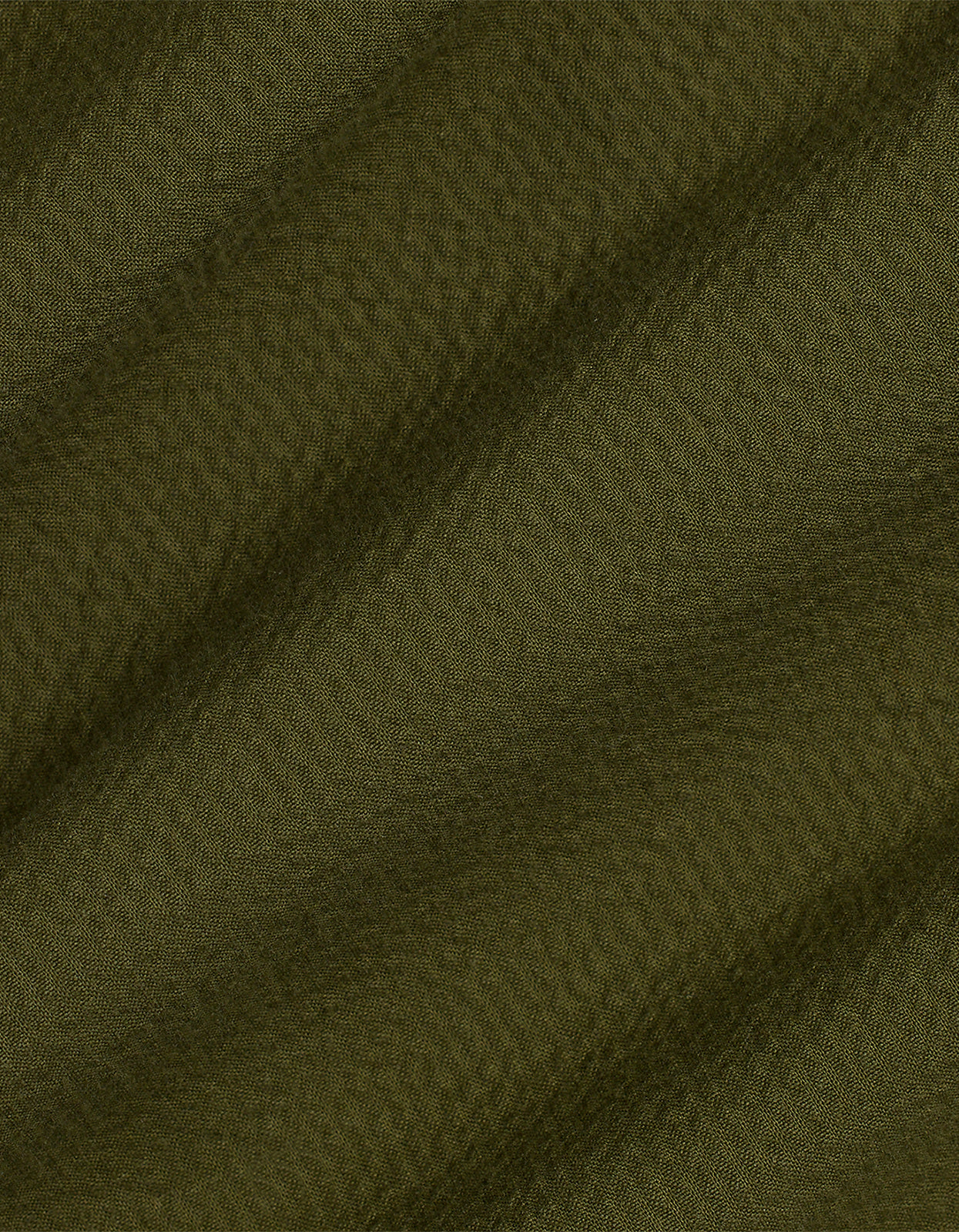 Custom Fit Seersucker Shirt - New Olive