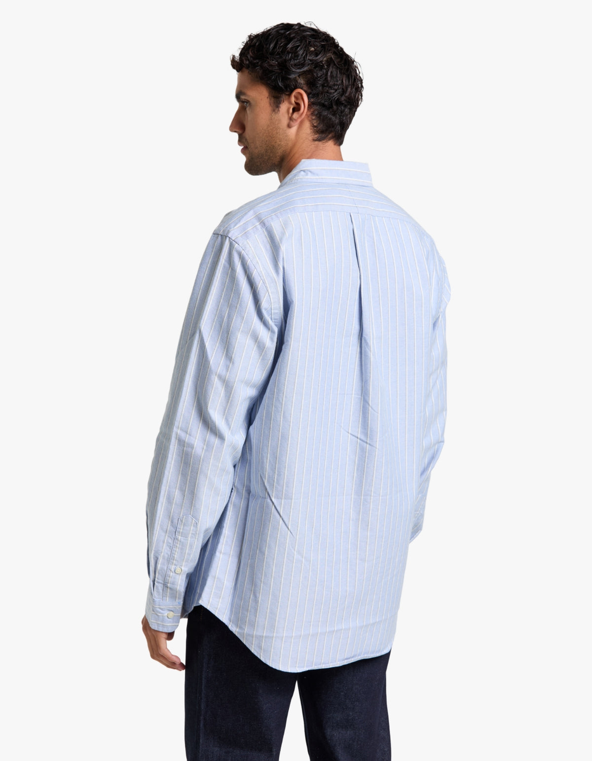 Custom Fit Striped Oxford Shirt - 6832A Blue Multi