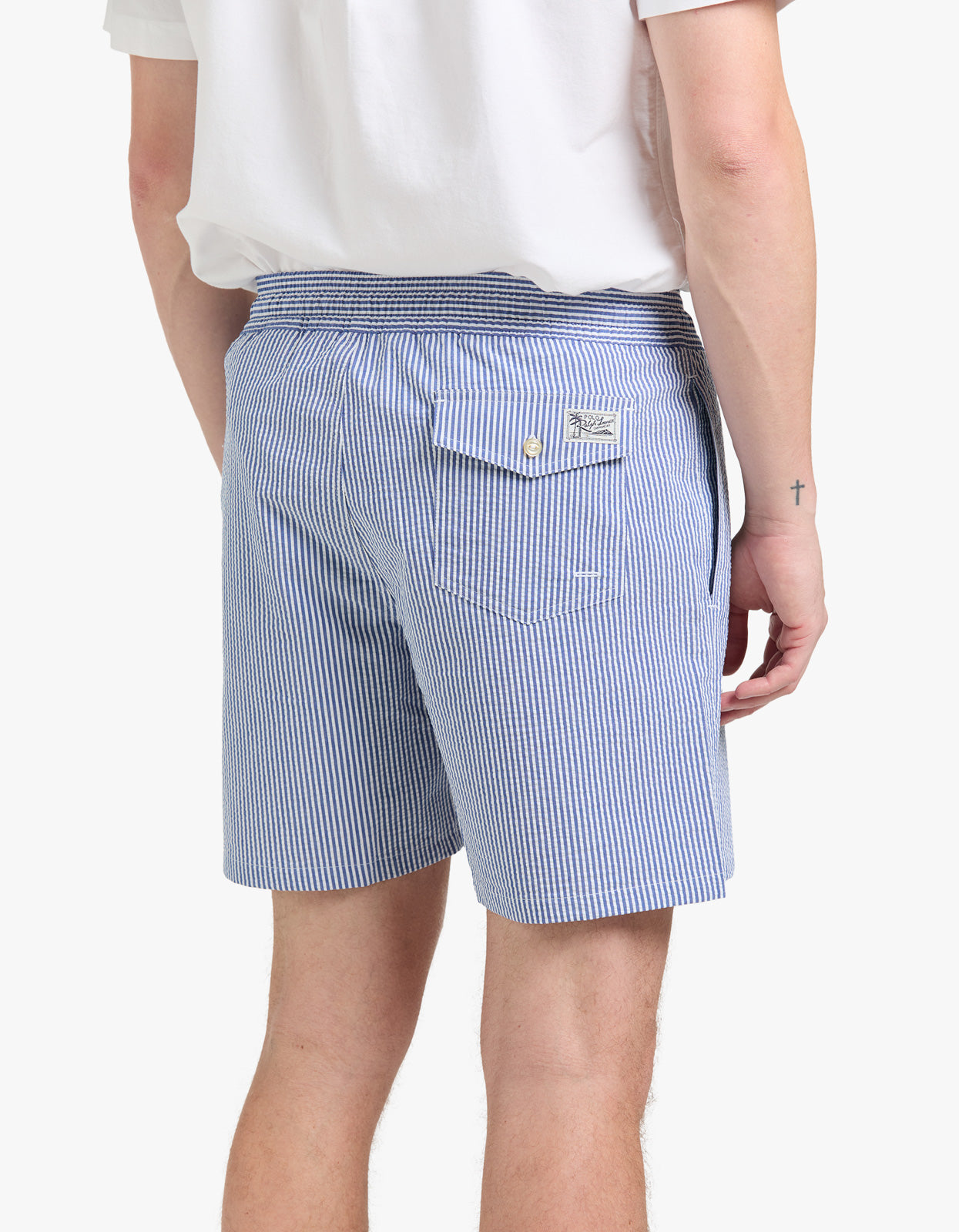 5.75 Inch Traveler Classic Swim Trunk - Cruise Royal Seersucker