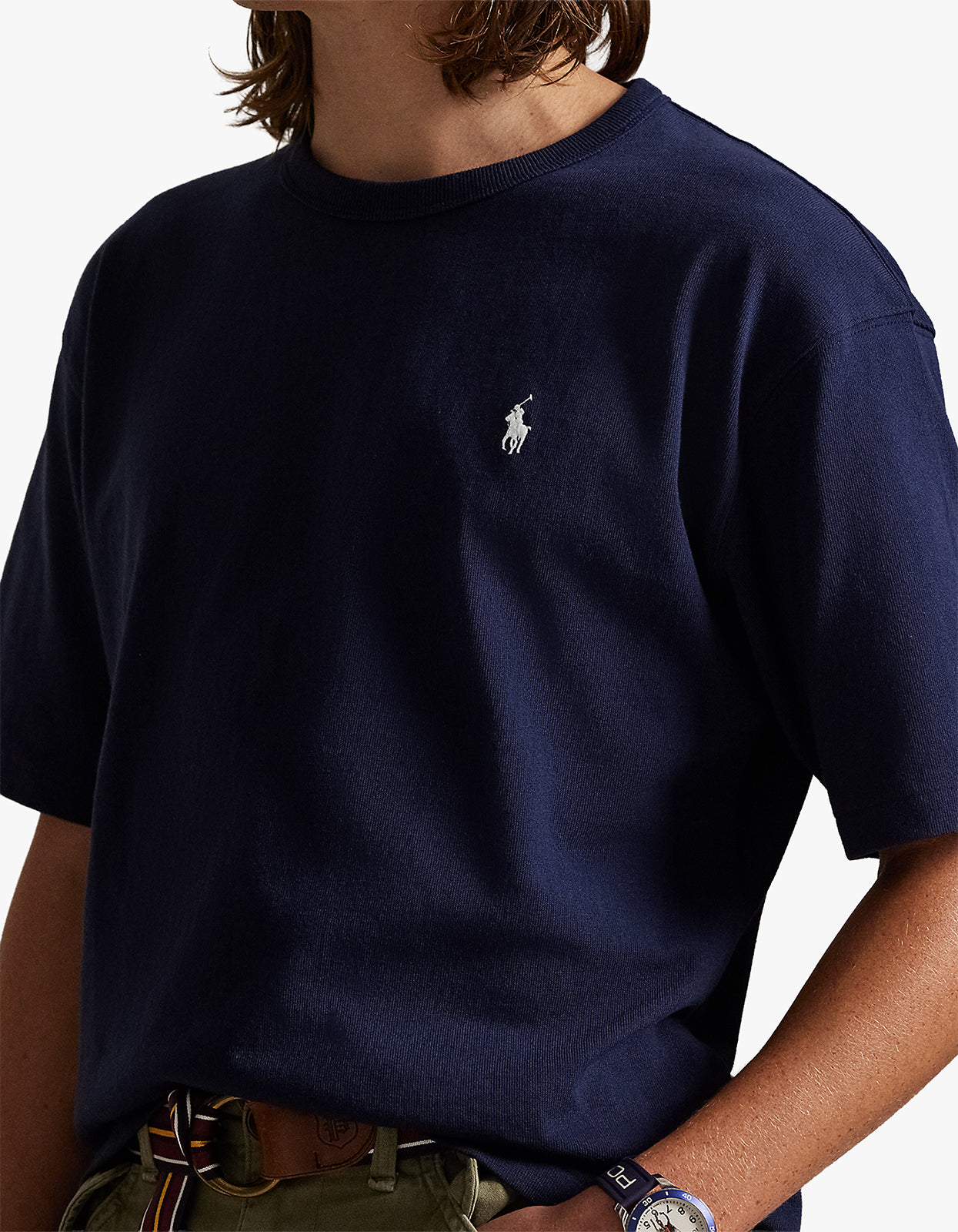 Relaxed Fit Logo Jersey T-Shirt - Cruise Navy