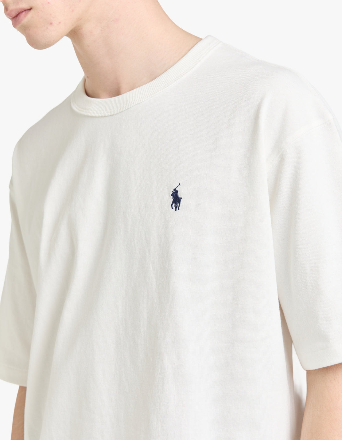 Relaxed Fit Logo Jersey T Shirt - Deckwash White