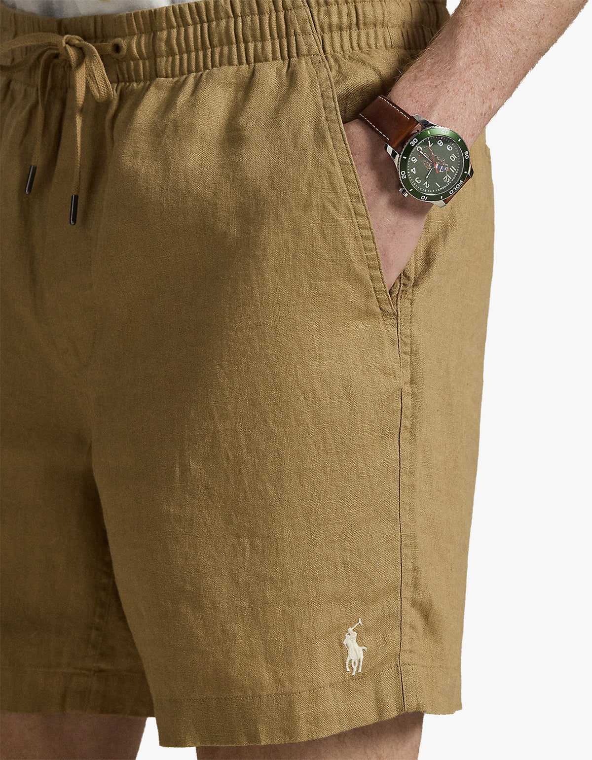 6 Inch Polo Prepster Linen Short - Cafe Tan