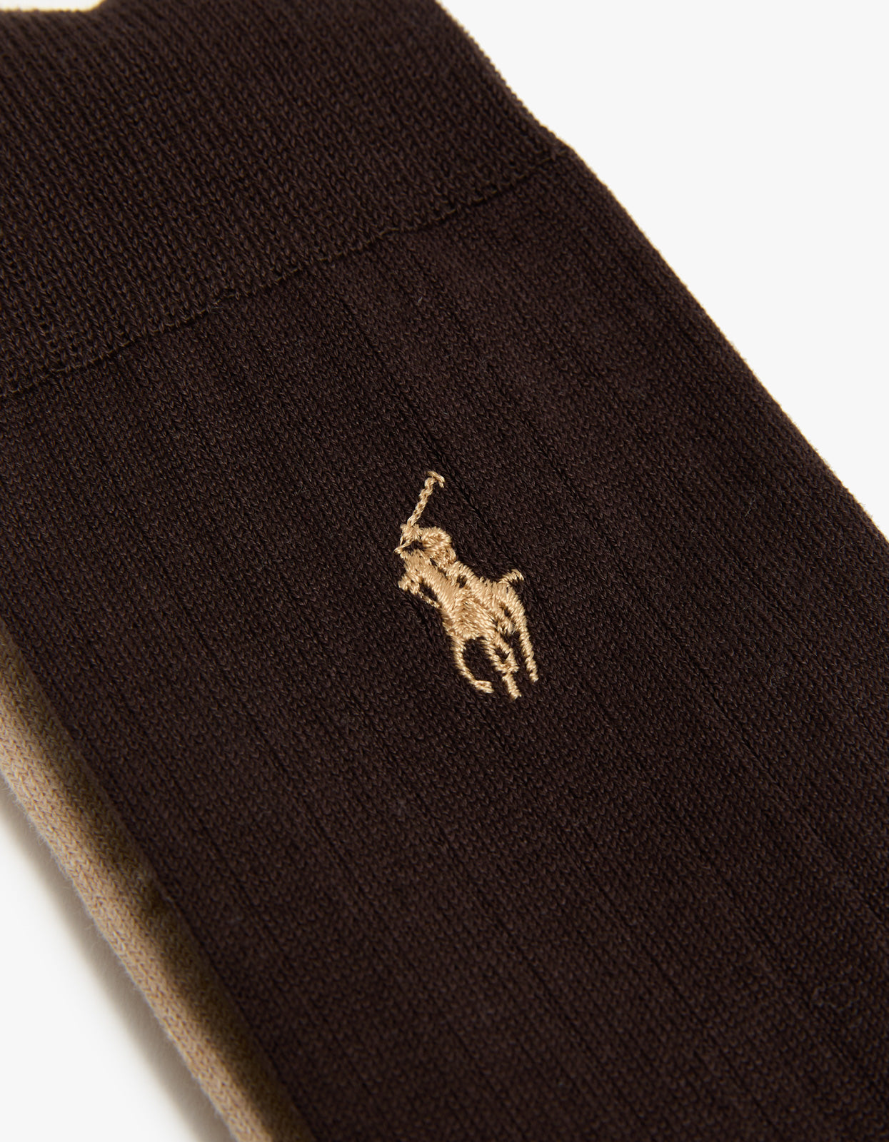 Mens Cotton Dress Crew Socks 2 Pack - Classic Camel/Nutmeg Brown