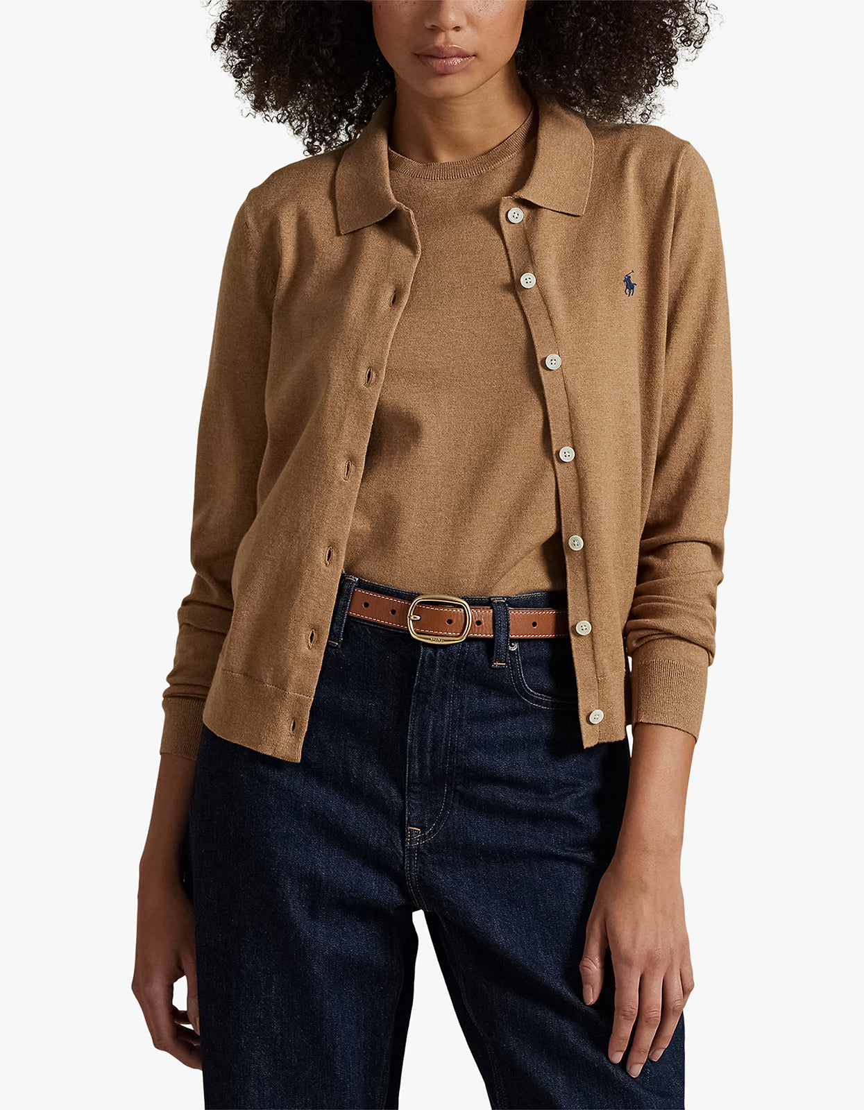 Cotton Blend Cardigan Collection Camel Melange – Superette