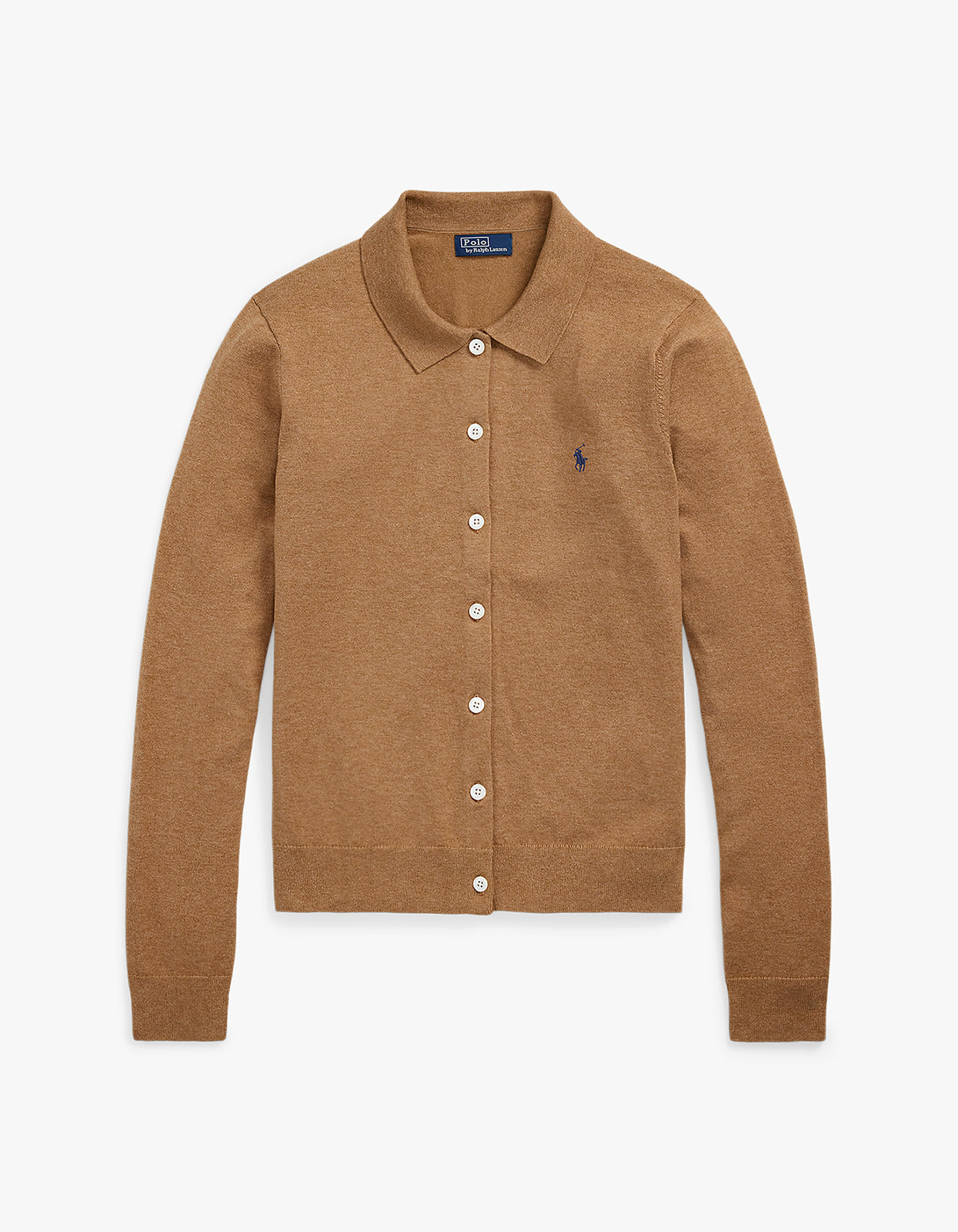 Cotton Blend Cardigan - Collection Camel Melange