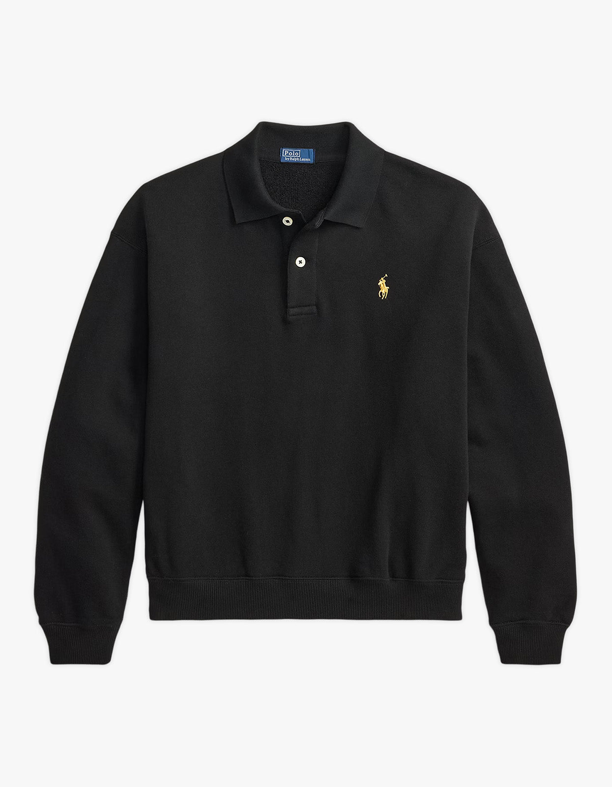 Luna New Year Long Sleeve Polo - Polo Black