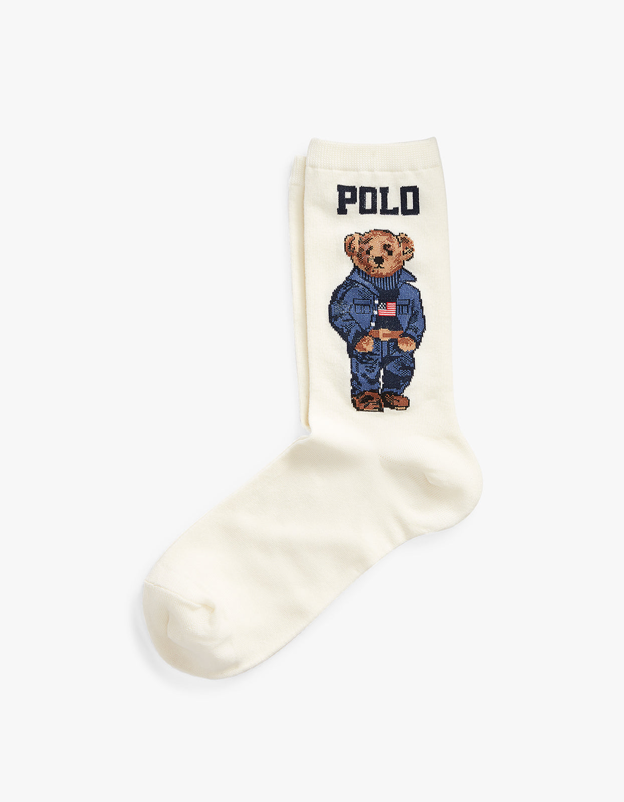 Polo Bear Crew Socks - Ivory