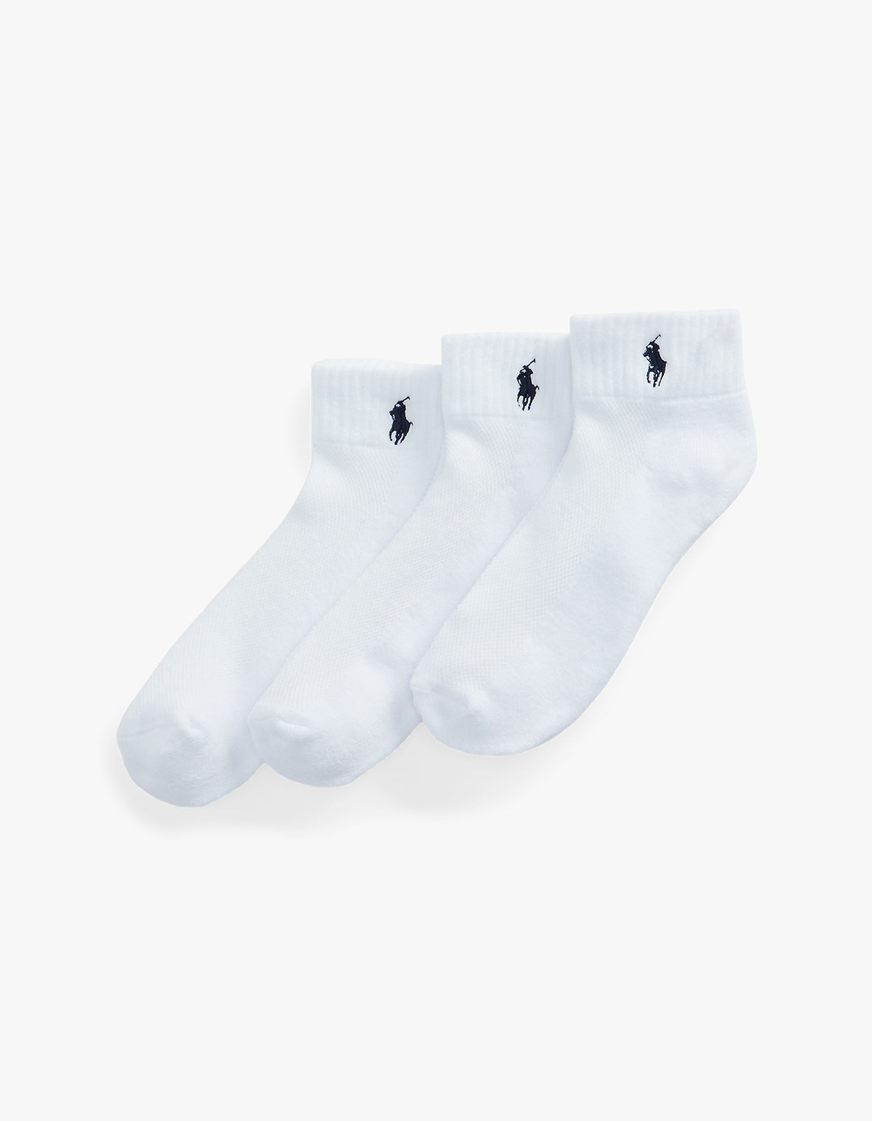 Half-Cushioned Sport Ankle Sock 3-Pack - White