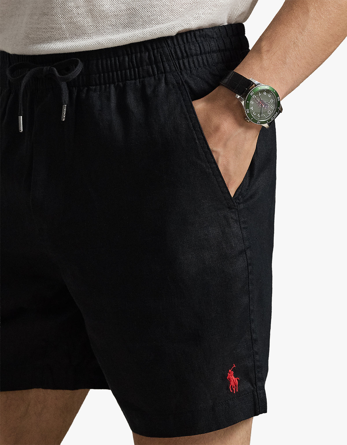 6 Inch Polo Prepster Linen Short - Polo Black