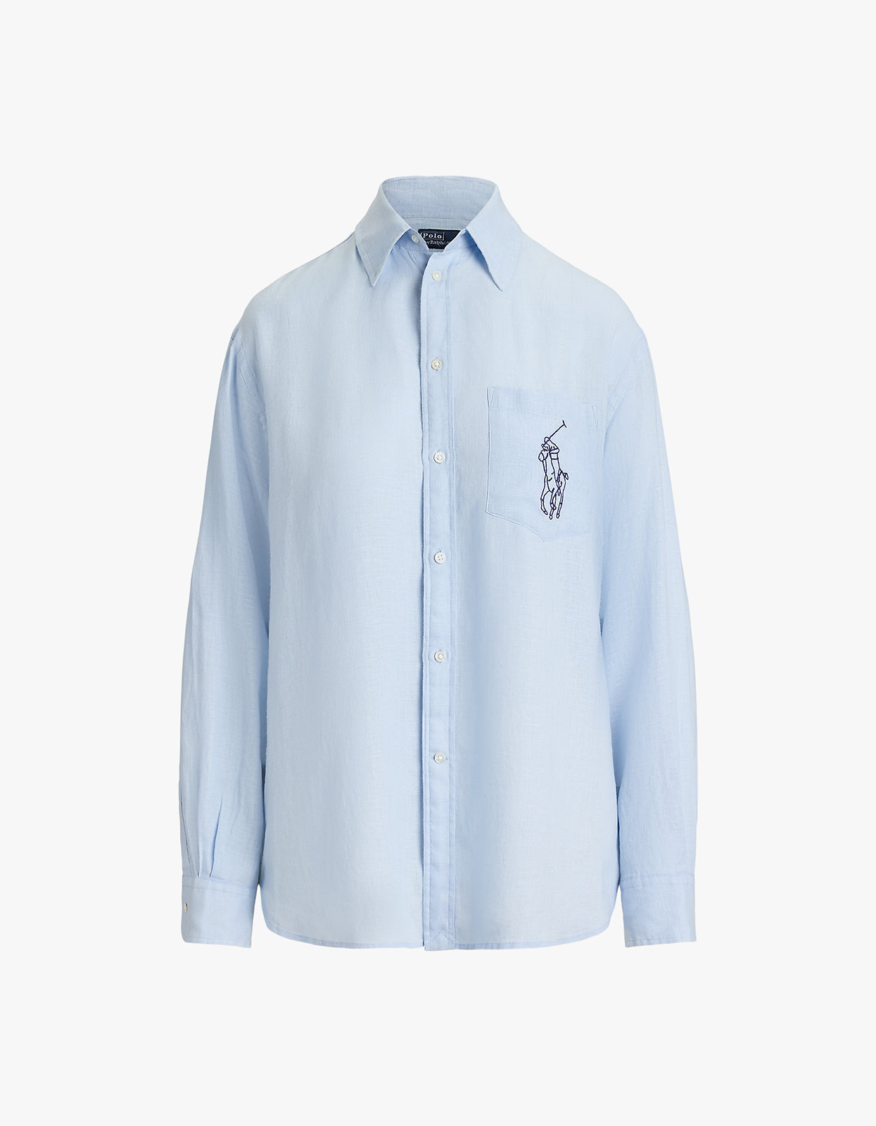 Oversize Fit Big Pony Linen Shirt - Cold Springs