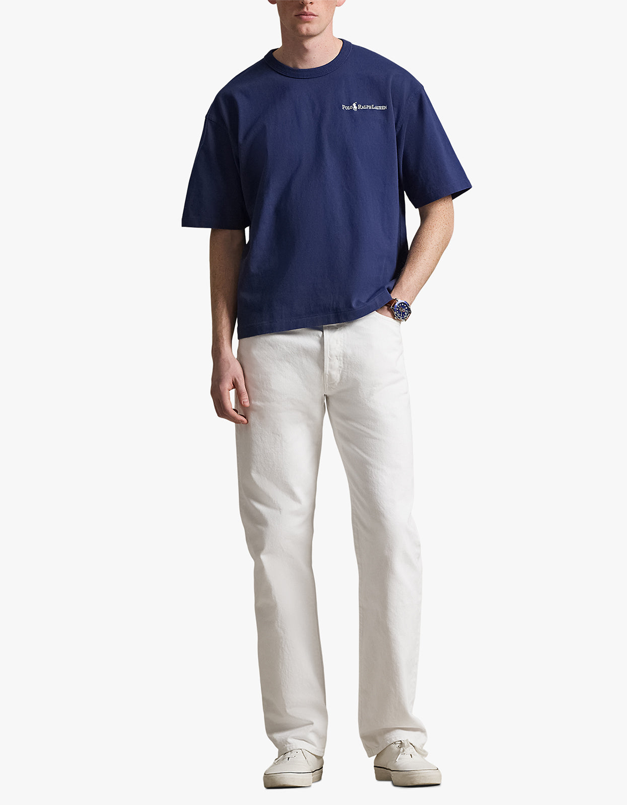 Relaxed Fit Logo Jersey T Shirt - Dark Cobalt