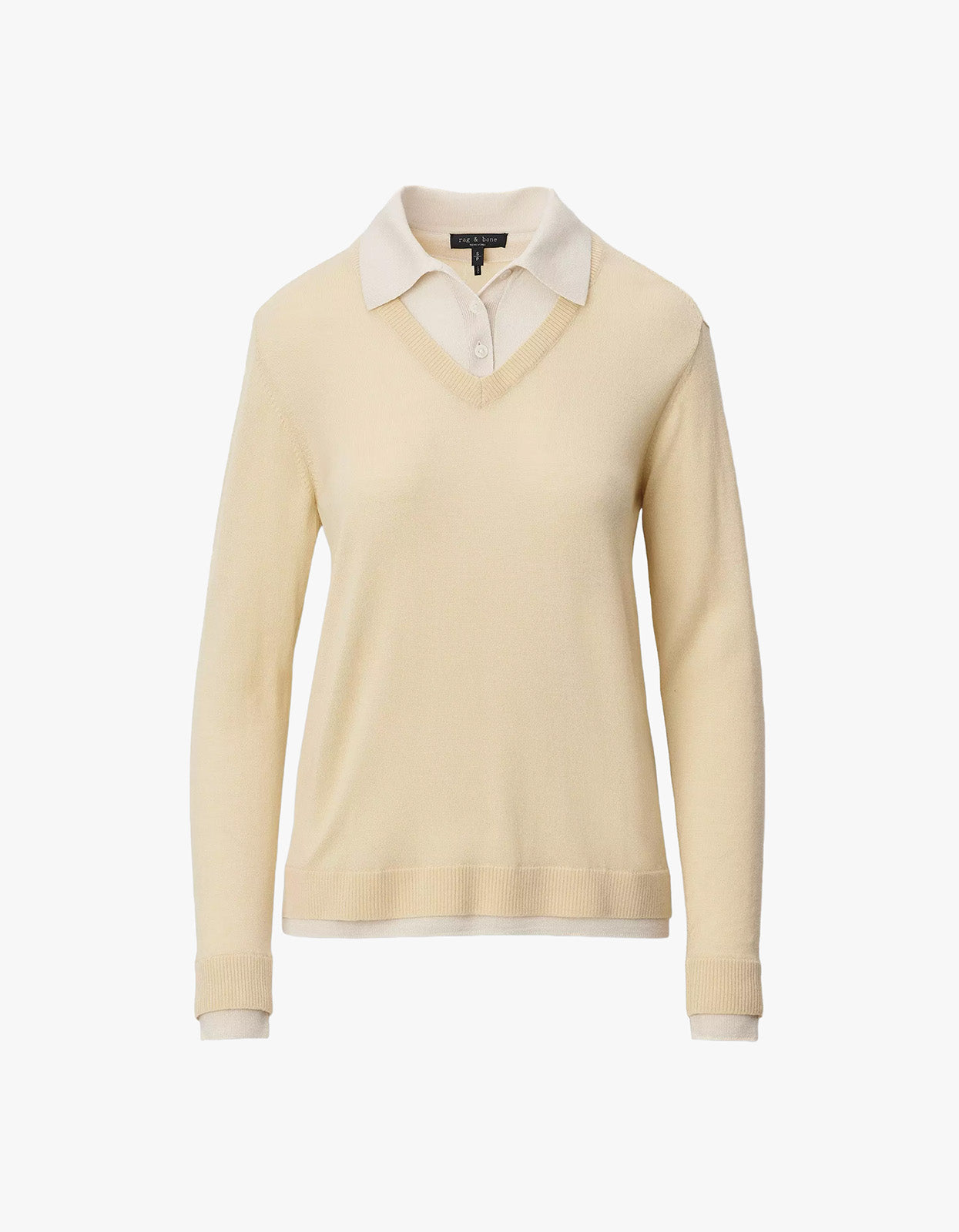 Anne Wool Polo Sweater - Butter