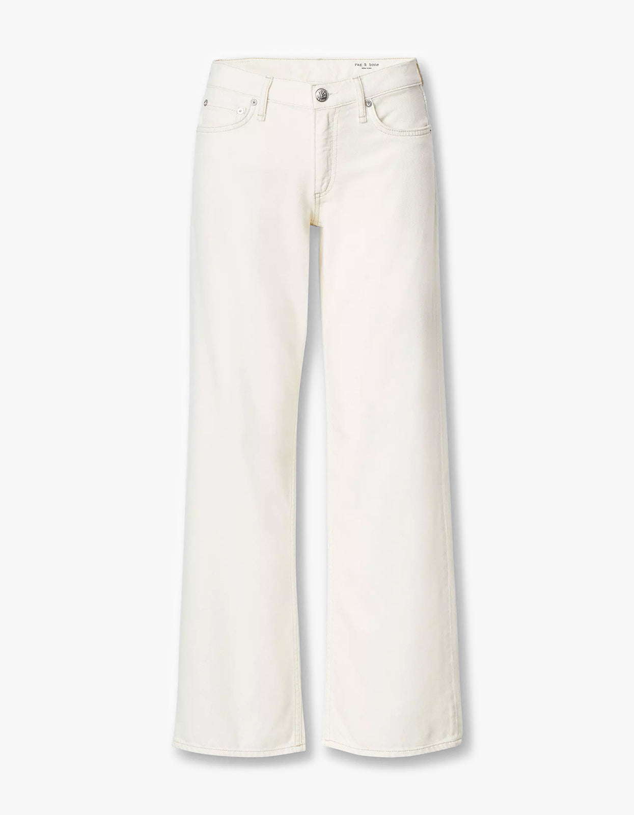 Saige Relaxed Straight Jeans - Ecru