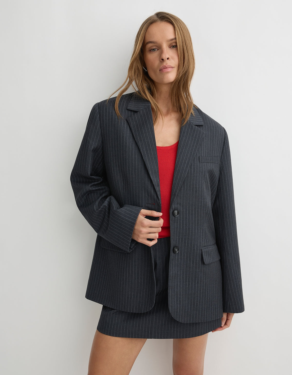 The Ridge Blazer - Grey Stripe