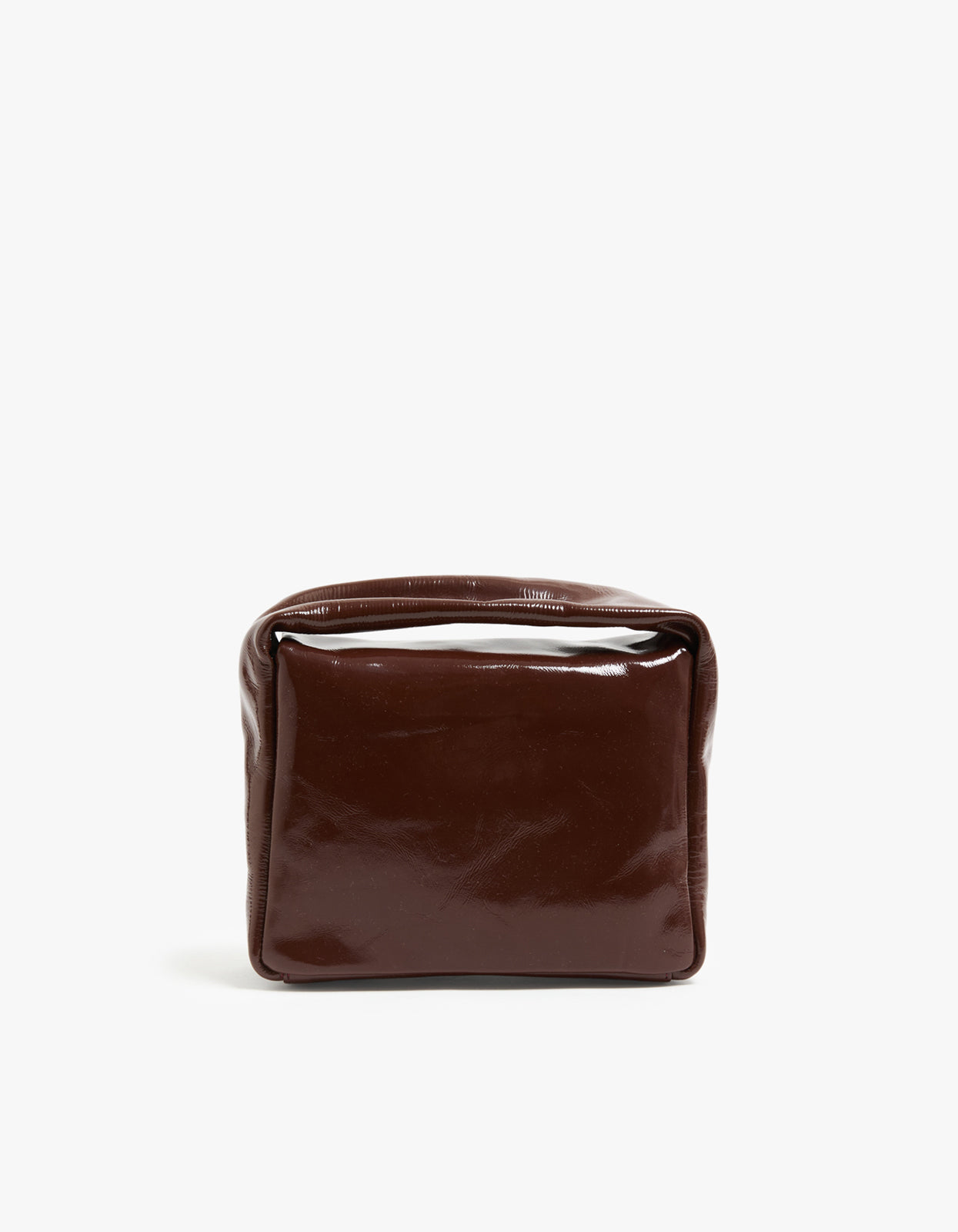 Petit Soft Satchel Bag - Patent Liqueur