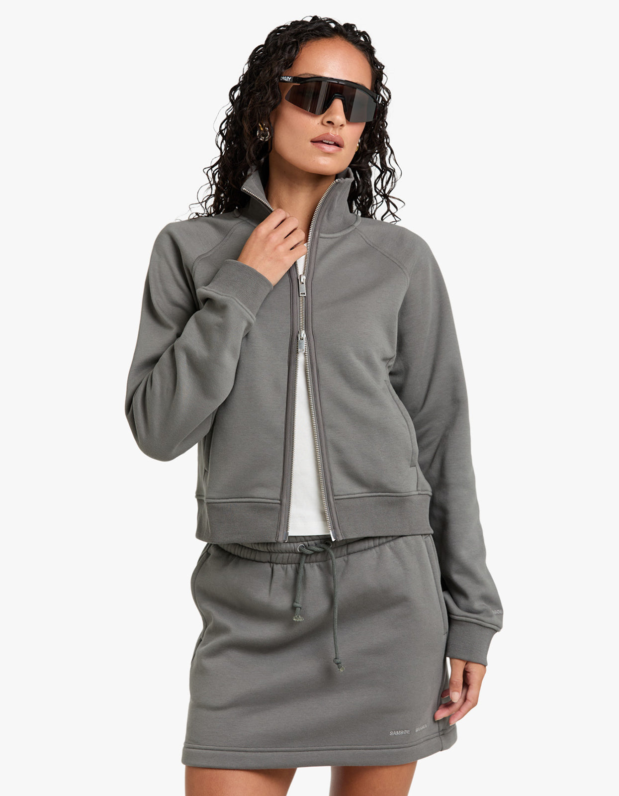 Samsøe Samsøe - Sakira Zip Sweat 15905 - Gunmetal | Superette