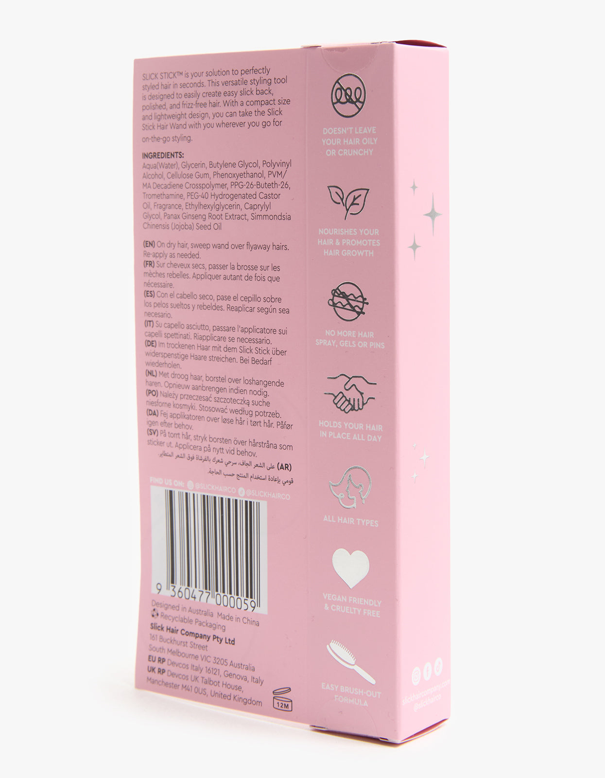 Slick Stick Anti Fly Away Wand 10ml - Pink